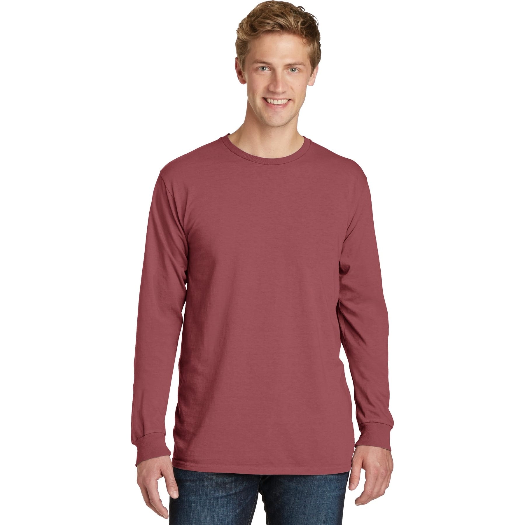 Port & Company® Beach Wash® Colors Garment-Dyed Long Sleeve Tee