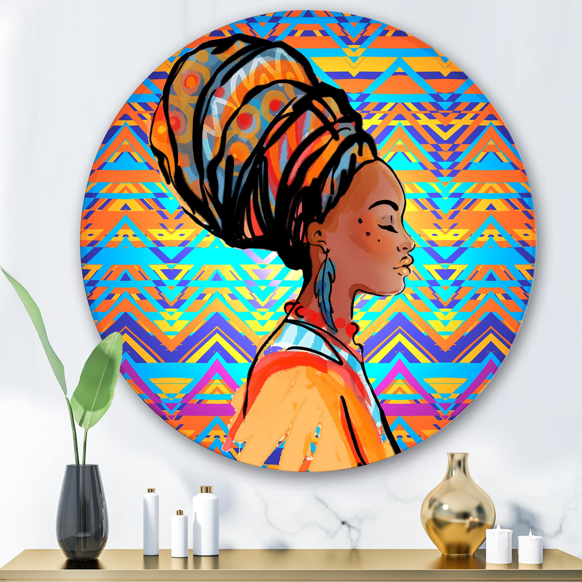 Designart - African American Woman with Turban IV