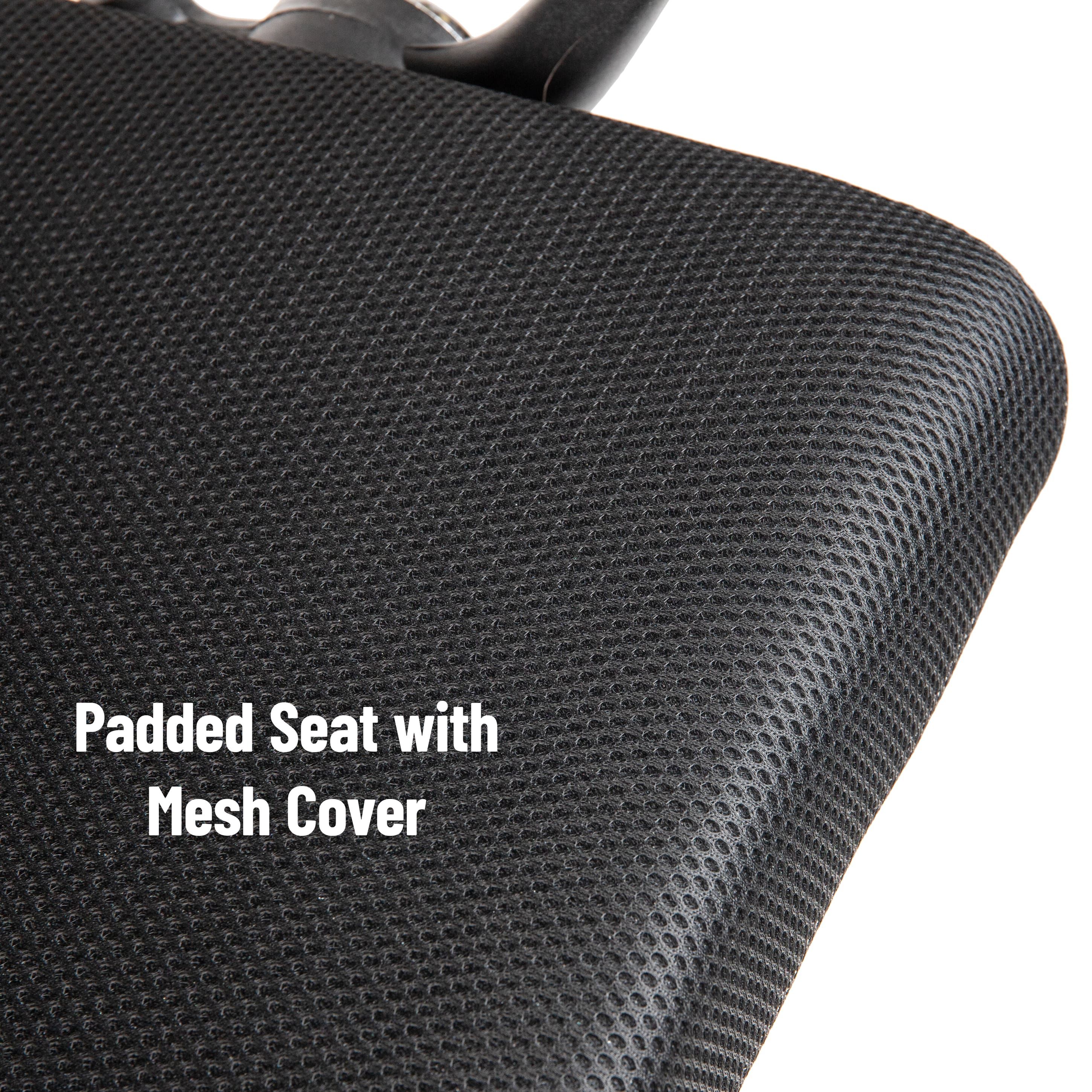 Mind Reader Office Chair with Wheels, Height Adjustable, Desk Chair, Office, 25.5"L x 21"W x 42.5-47"H, Black