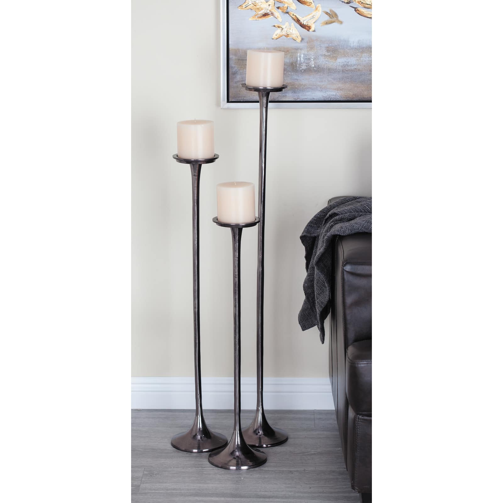 Aluminum Modern Candle Holder Set