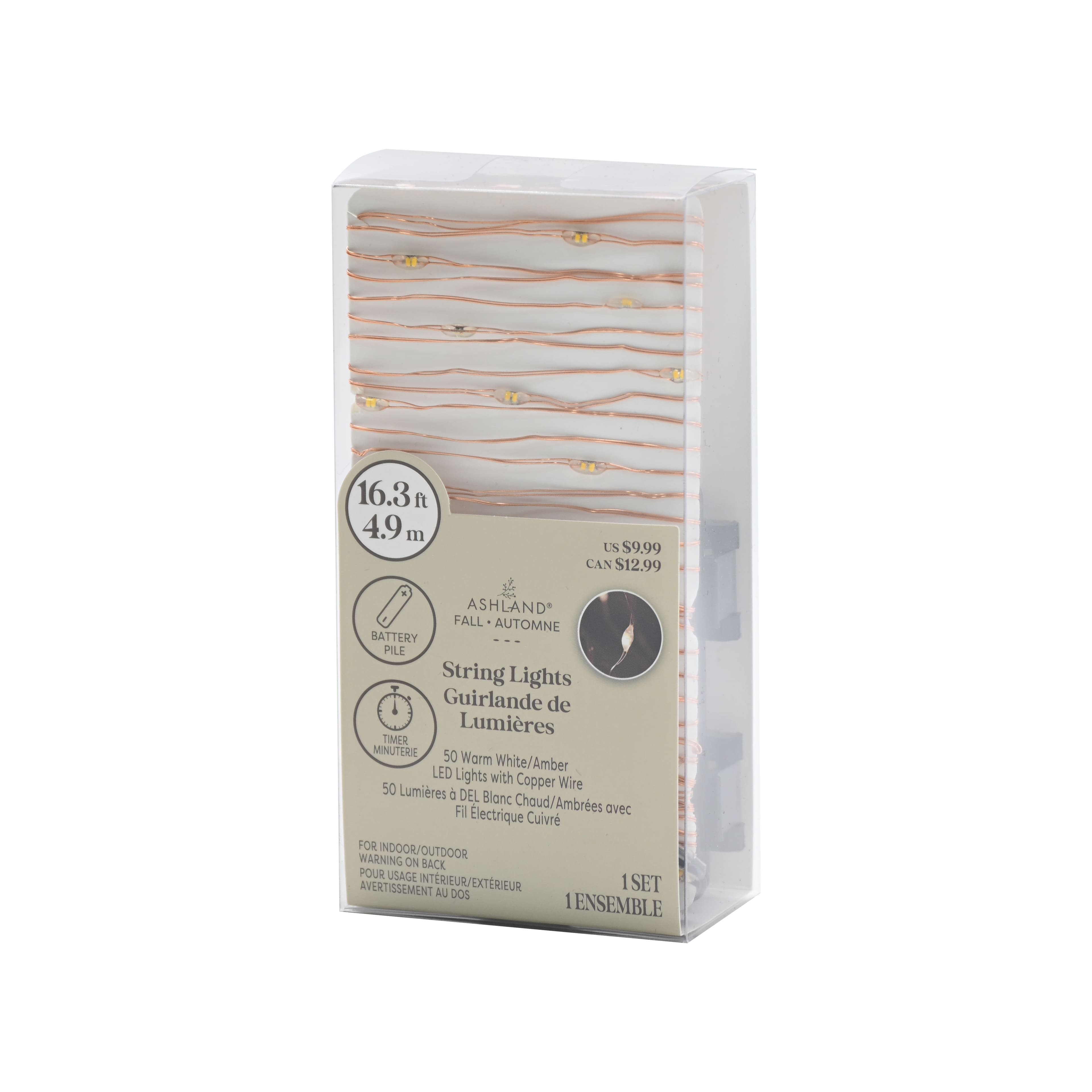 50ct. Warm White & Amber LED String Lights by Ashland®
