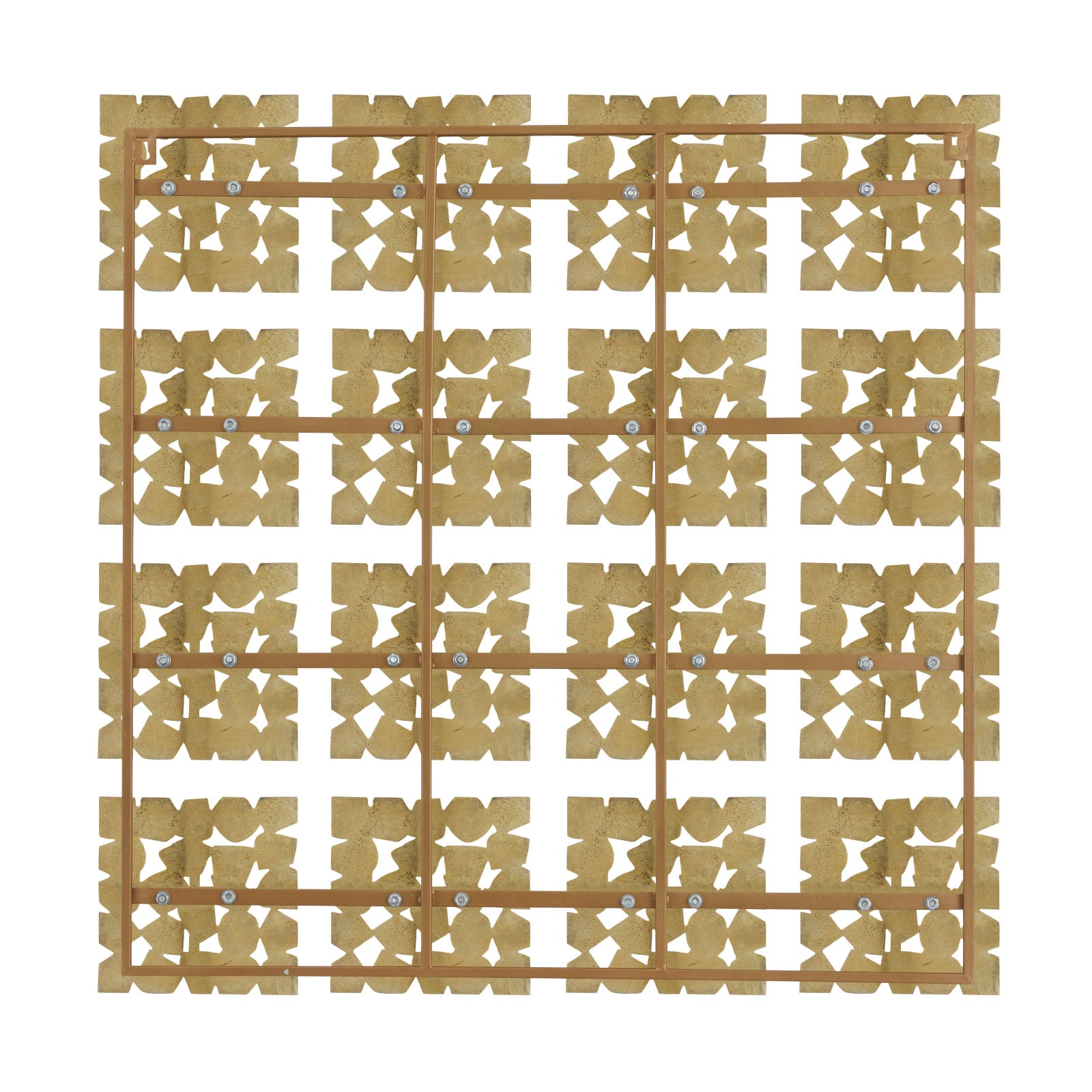 Gold Aluminum Contemporary Wall Decor, 43" x 42"