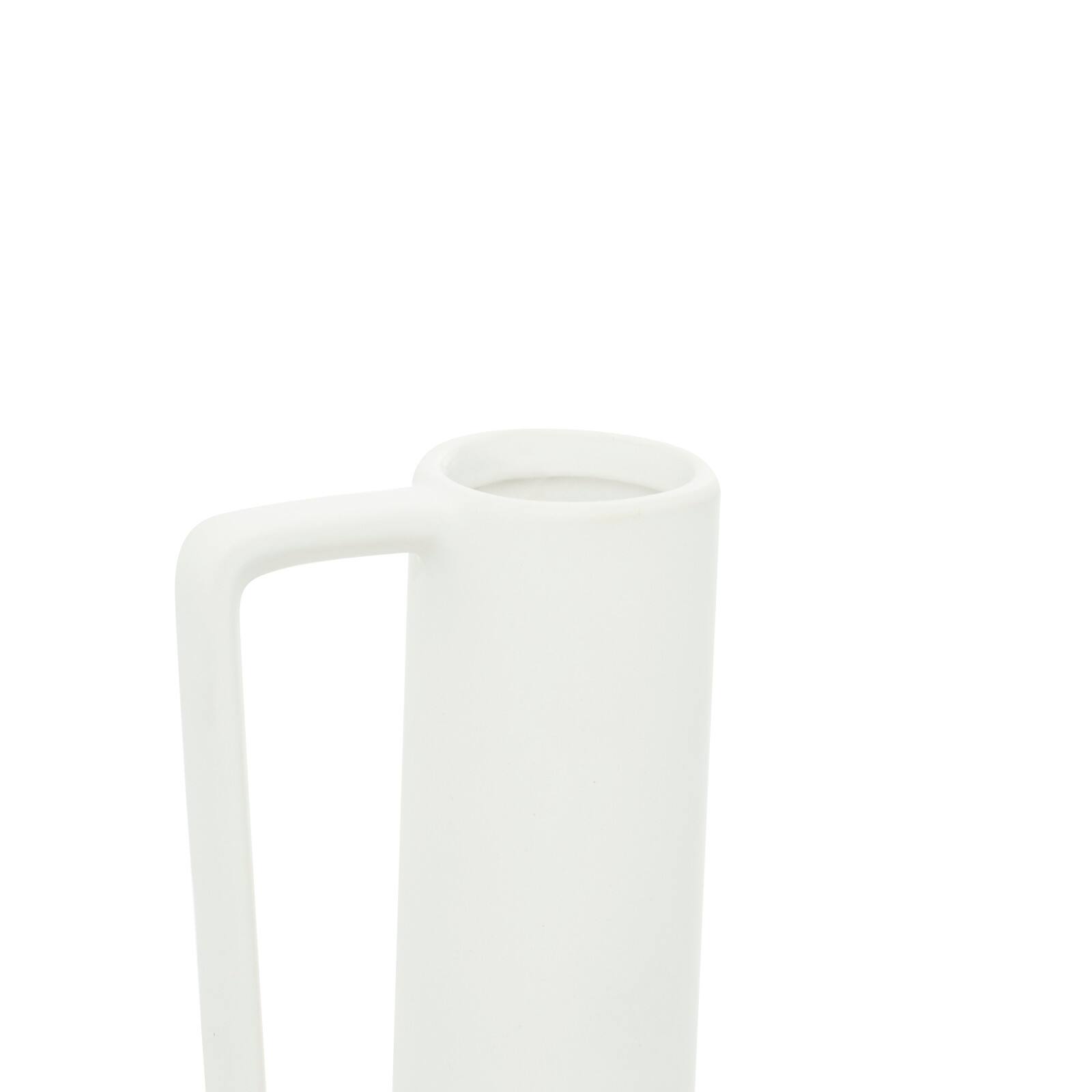 CosmoLiving by Cosmopolitan Set of 3 White Ceramic Modern Vase, 13", 12", 11"