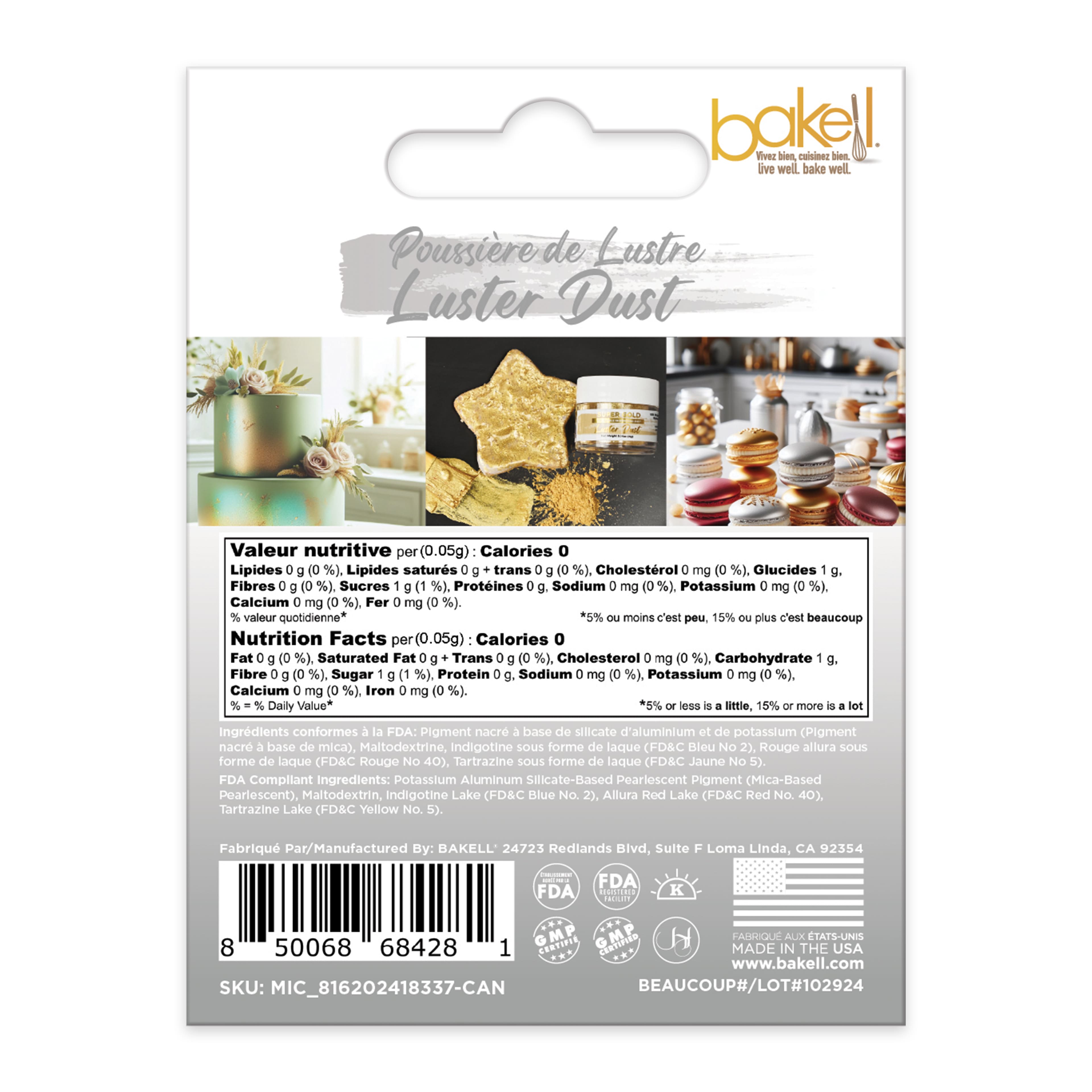 Bakell® Luster Dust Edible Shimmer Dust