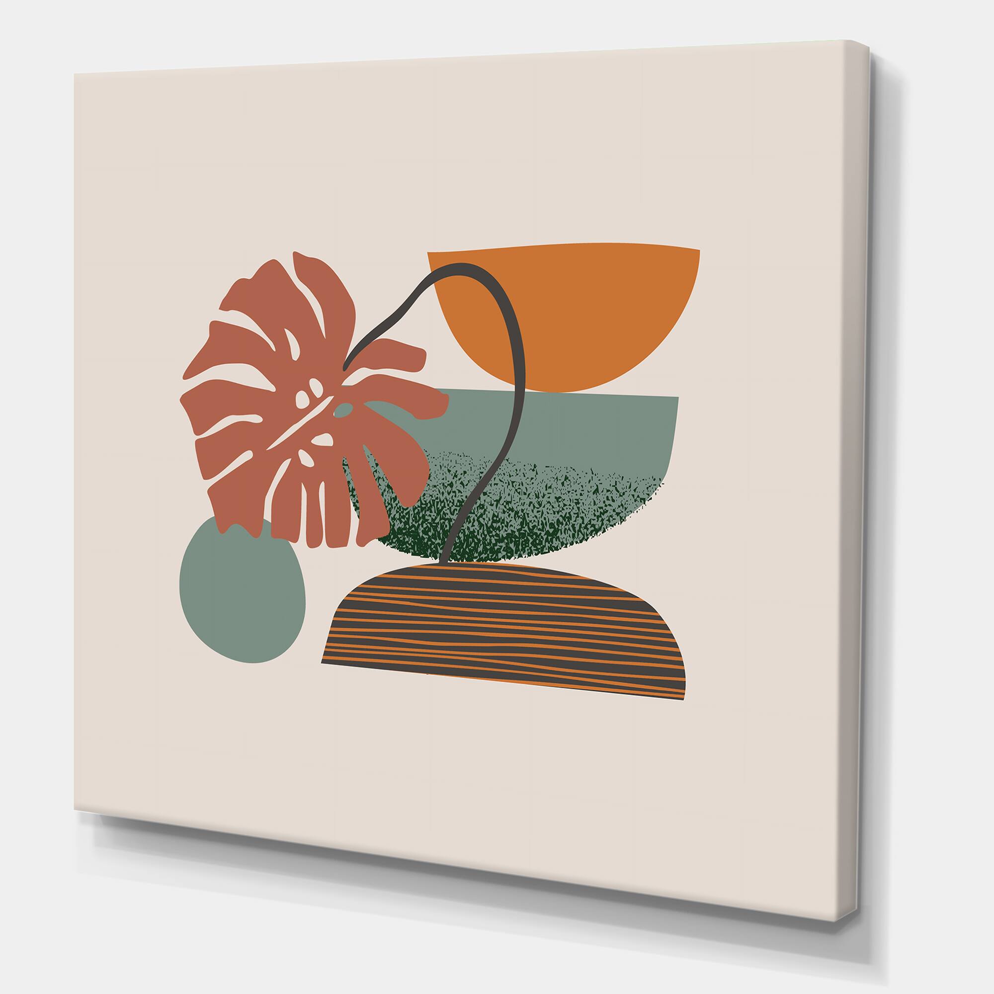 Designart - Colorful Geometric Abstract Art Collage III - Modern Canvas Wall Art Print