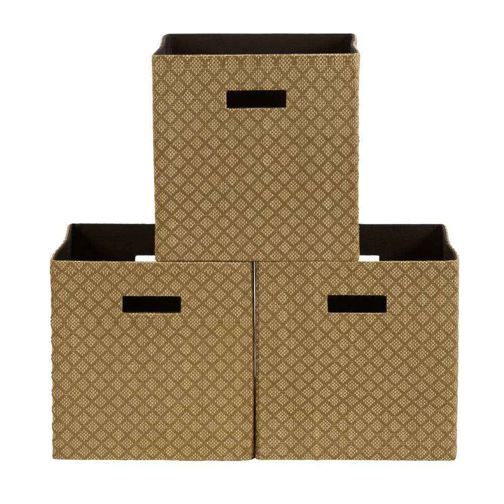 Household Essentials Woven Paper Storage Cube Basket Set