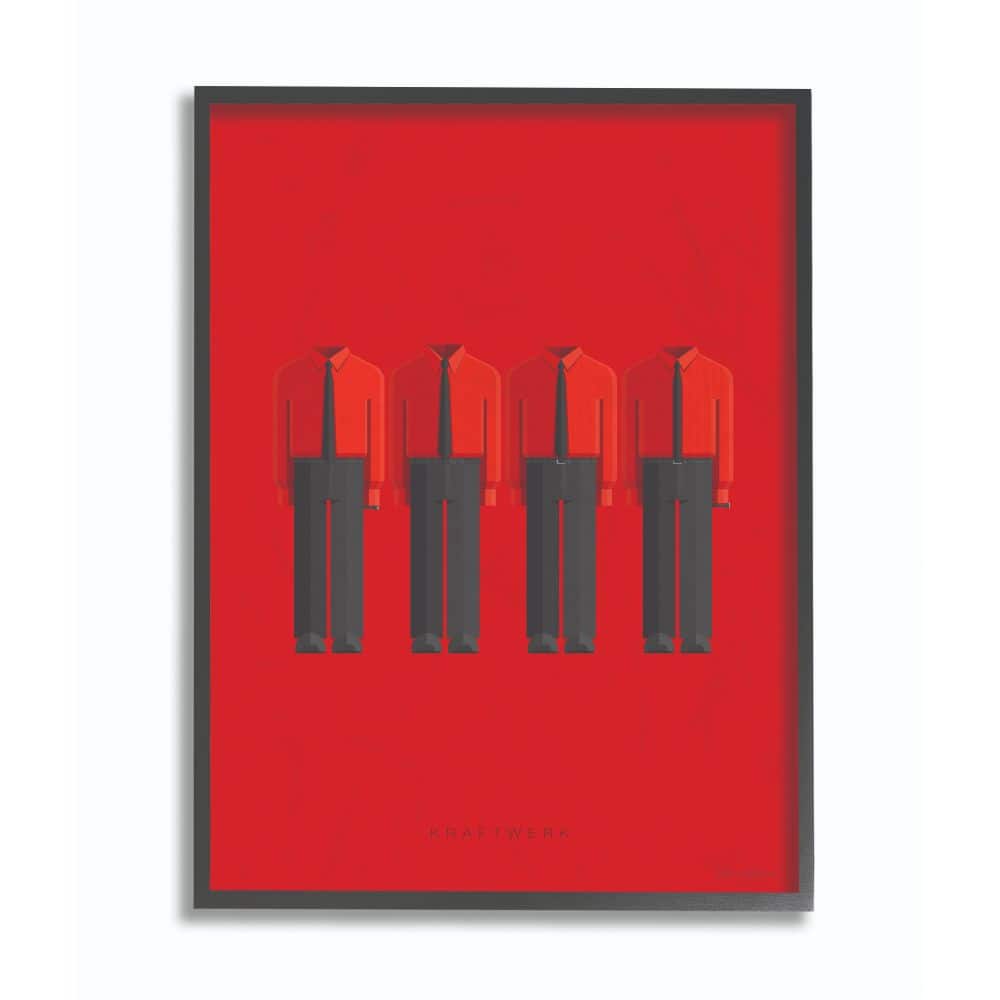 Stupell Industries Kraftwerk Fashion Design Wall Accent with Black Frame