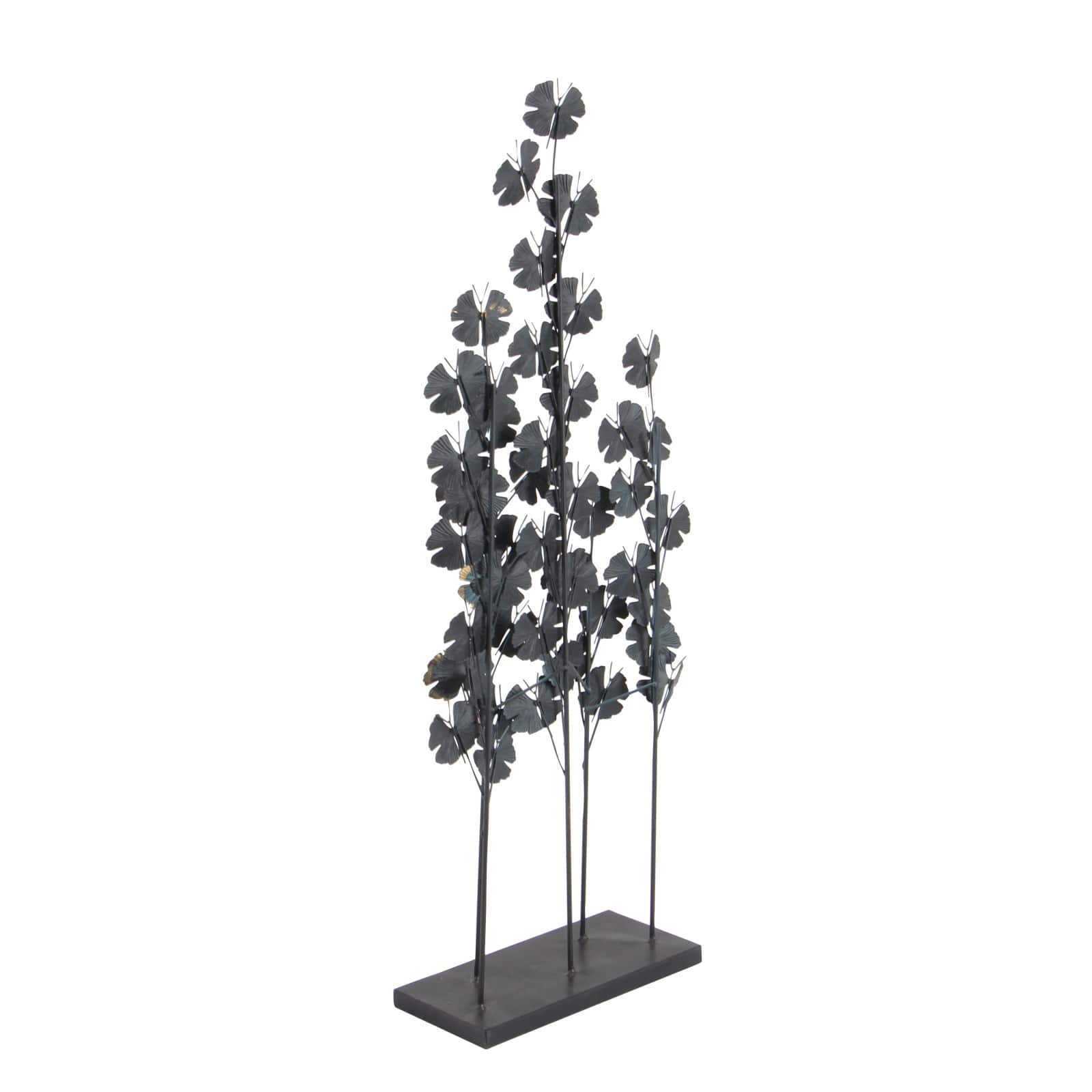 37" Turquoise Metal Contemporary Nature Sculpture