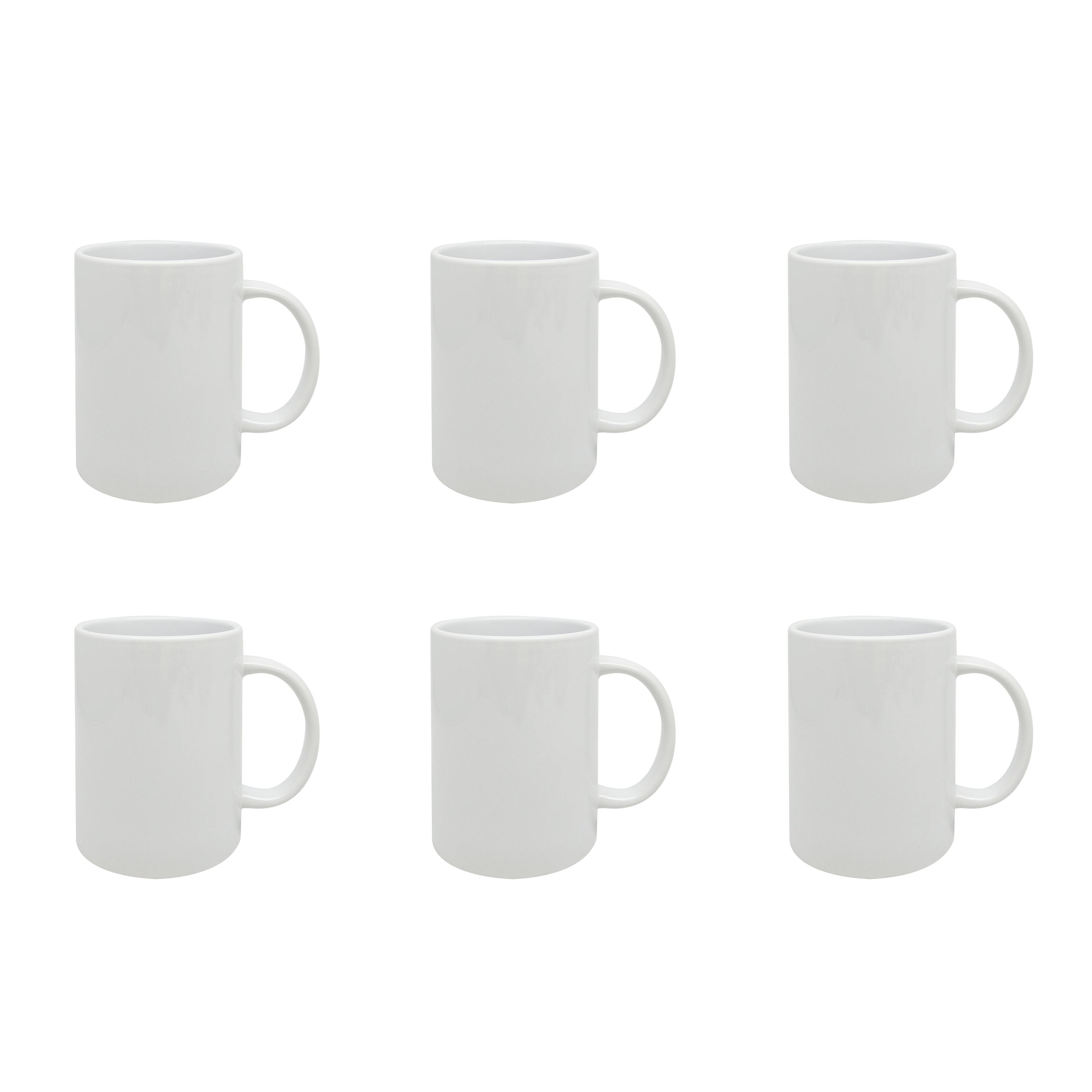 6 Packs: 6ct. (36 total) 15oz. White Ceramic Sublimation Mugs by Make Market®