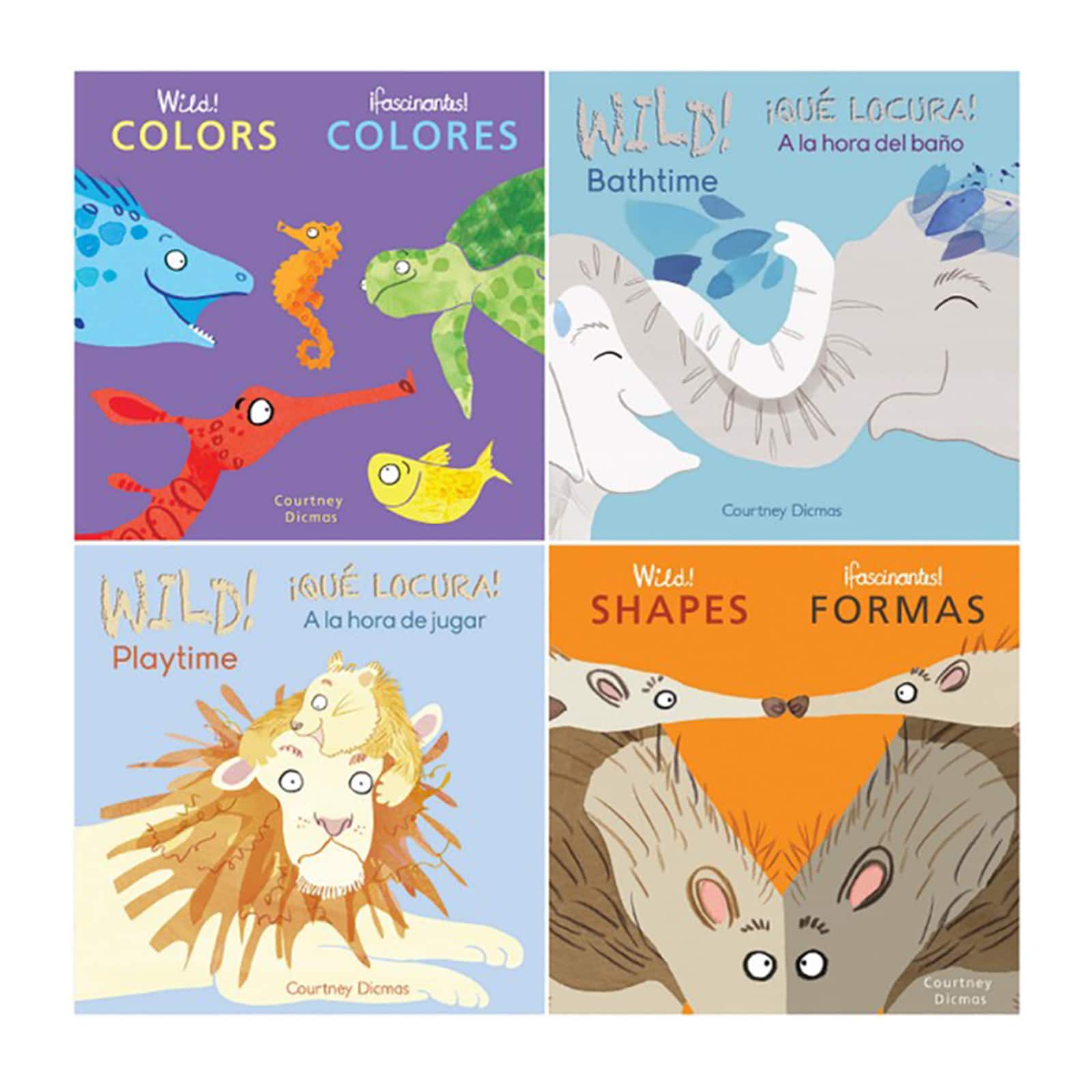 Child's Play Books Wild! Concepts Bilingual Spanish & English Board Book Set