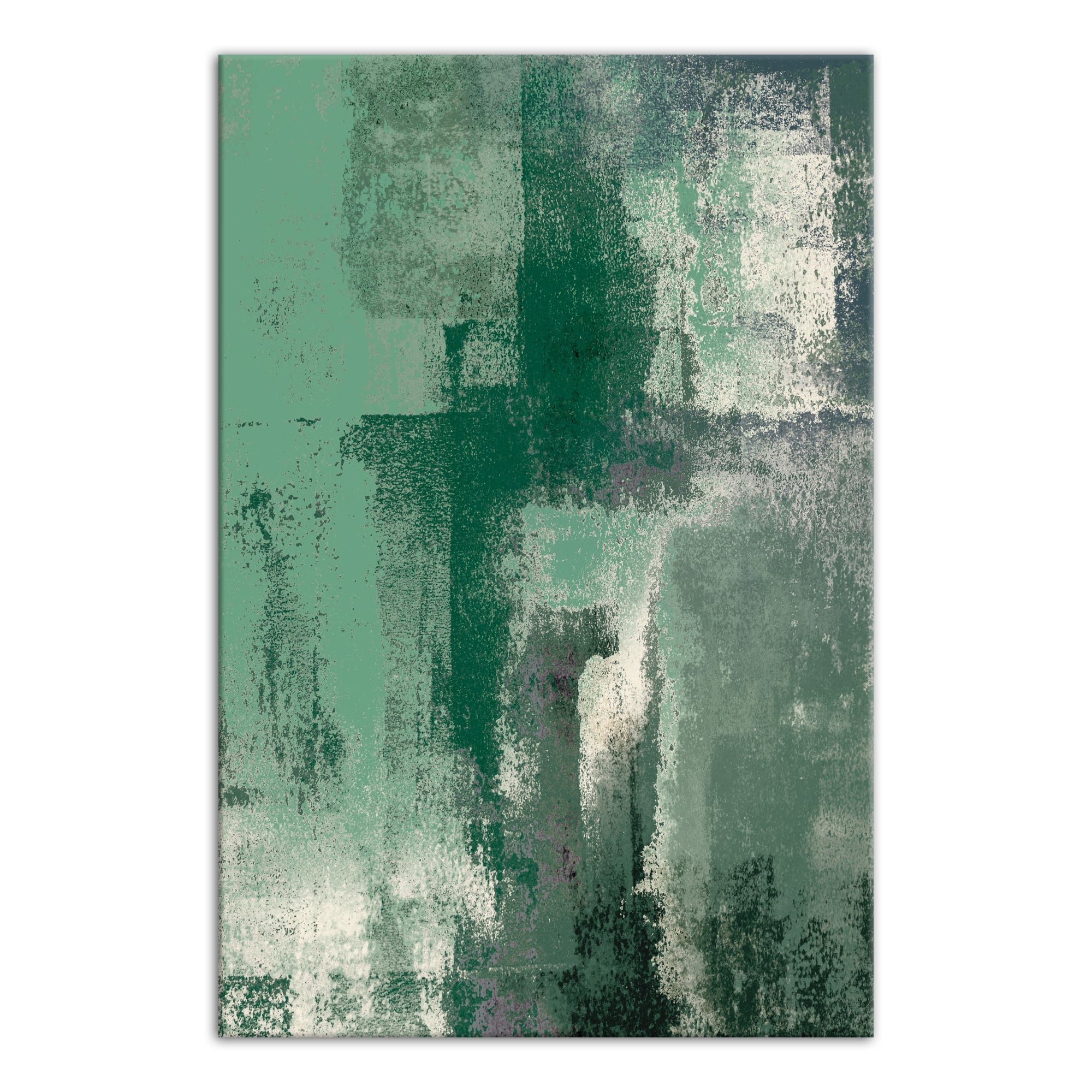 Radiant Green Abstract 24" x 36" Canvas Wall Art