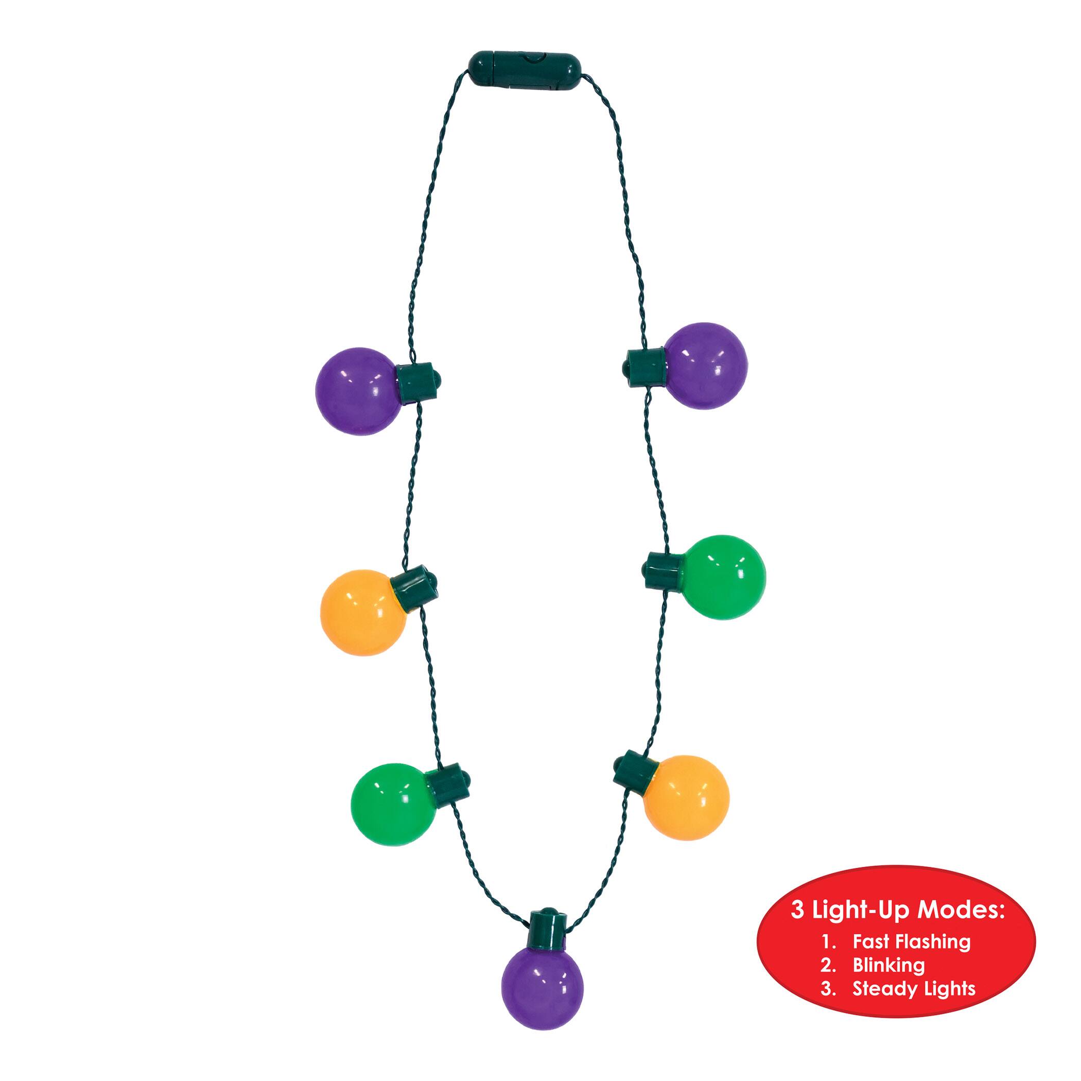 Beistle 35" Pre-Lit Light-Up Oversized Mardi Gras Necklace
