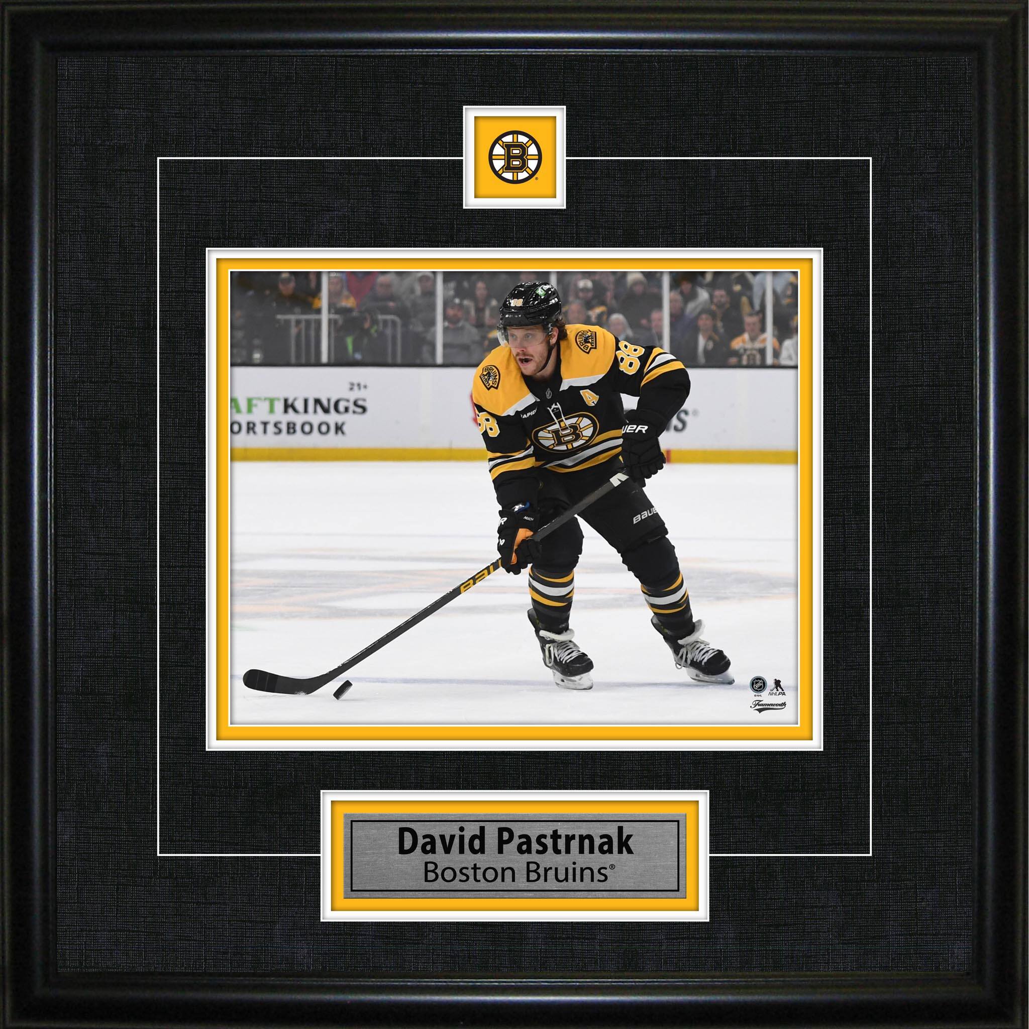 David Pastrnak Framed Pin & Plate Boston Bruins 18" x 18"