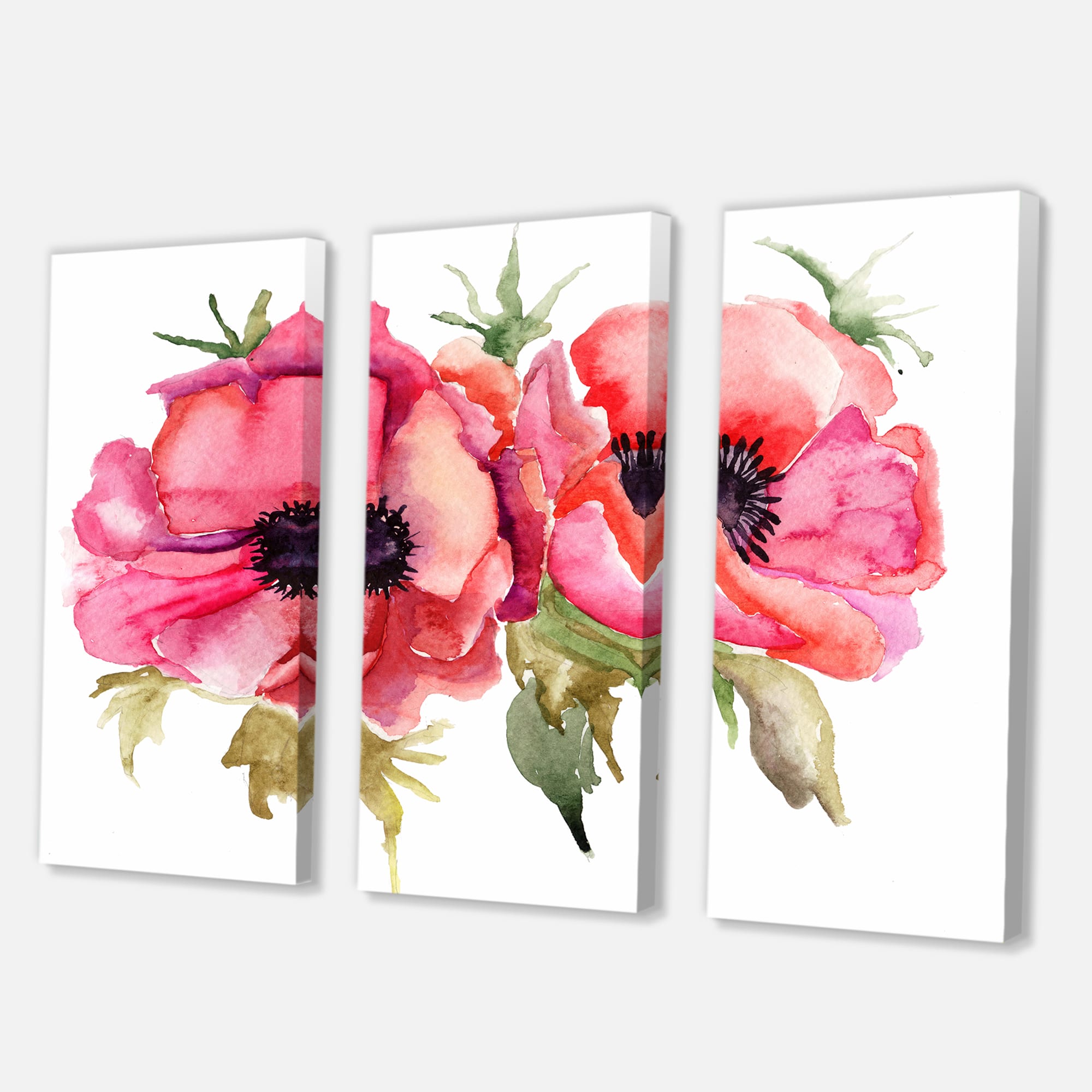 Designart - Stylized Poppy Flowers