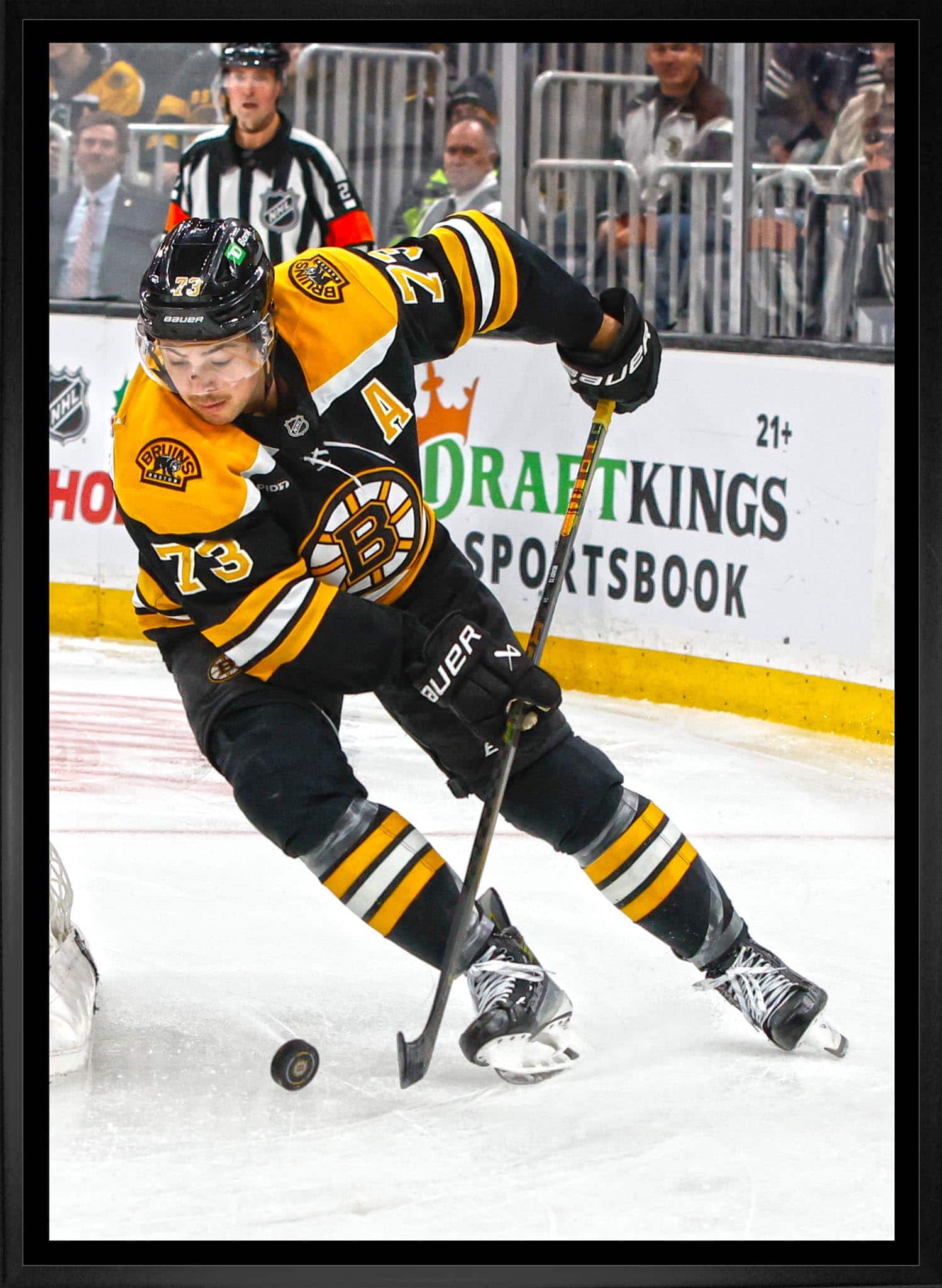 Charlie McAvoy 20" x 29" Framed Canvas Boston Bruins 22.5" x 31.5"