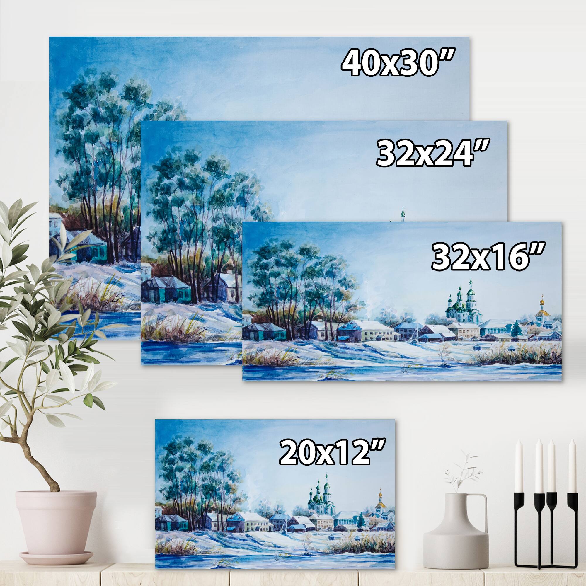Designart - Small Town In Winter Times
