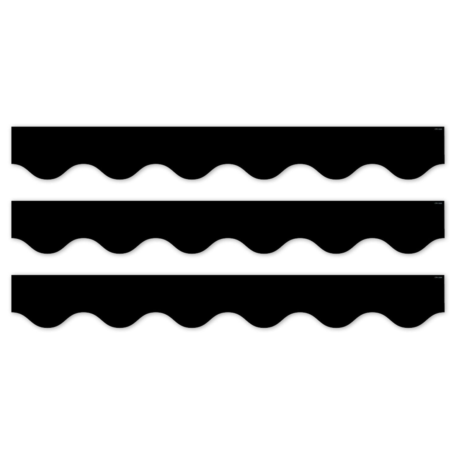 Creative Teaching Press® Core Décor Black Wavy EZ Border, 48ft. Per Pack, 3 packs