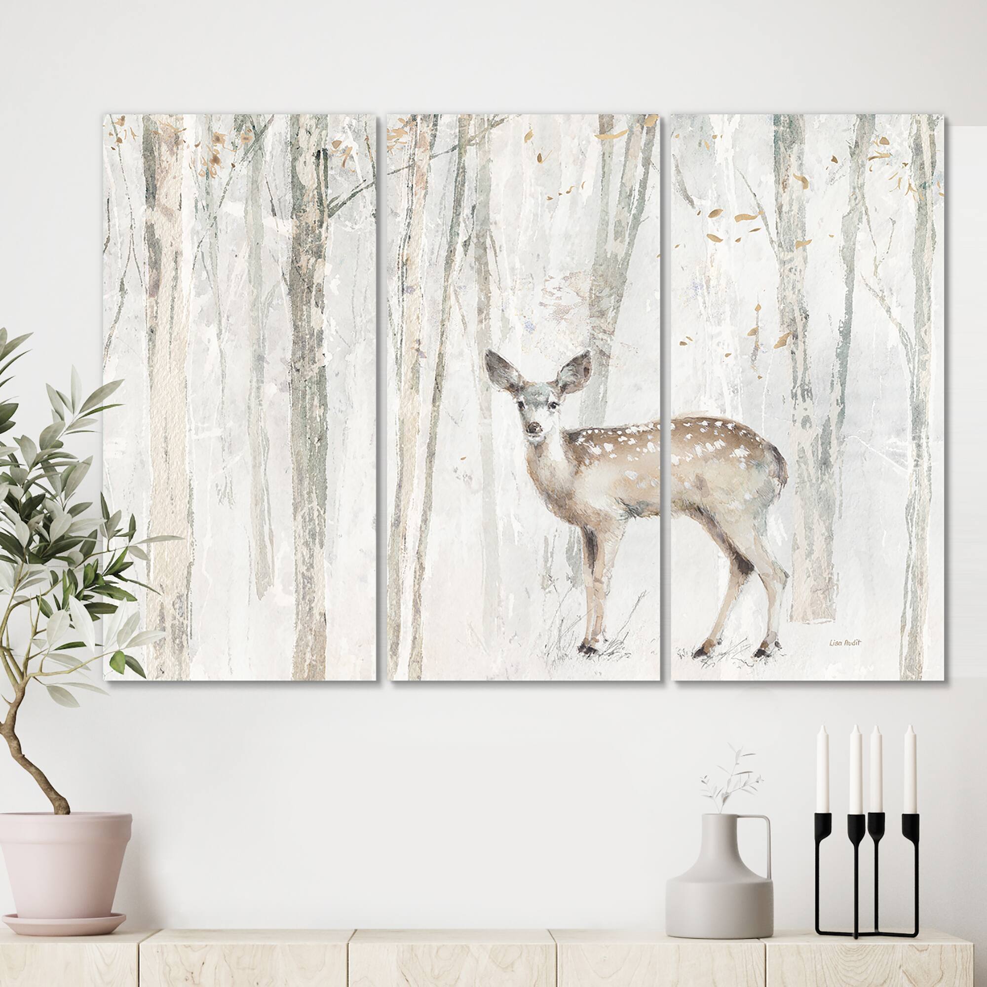 Designart - A Woodland Walk into the Forest I - Modern Farmhouse Gallery-wrapped Canvas