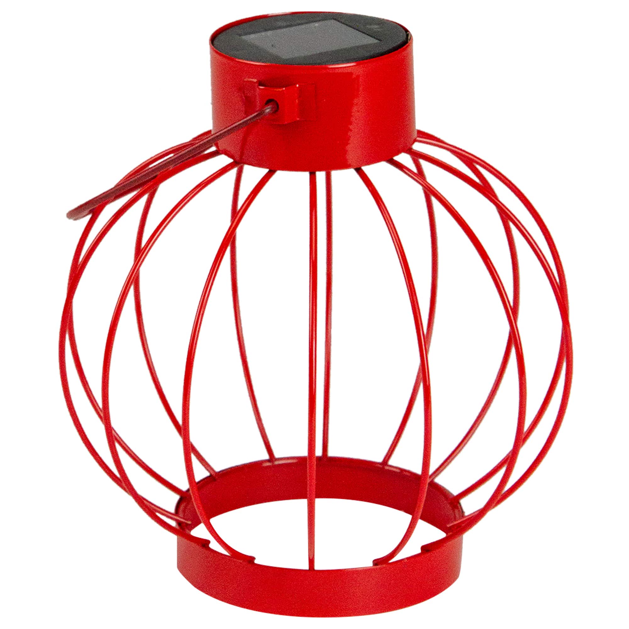 6.5" Outdoor Hanging LED Solar Lantern with Handle