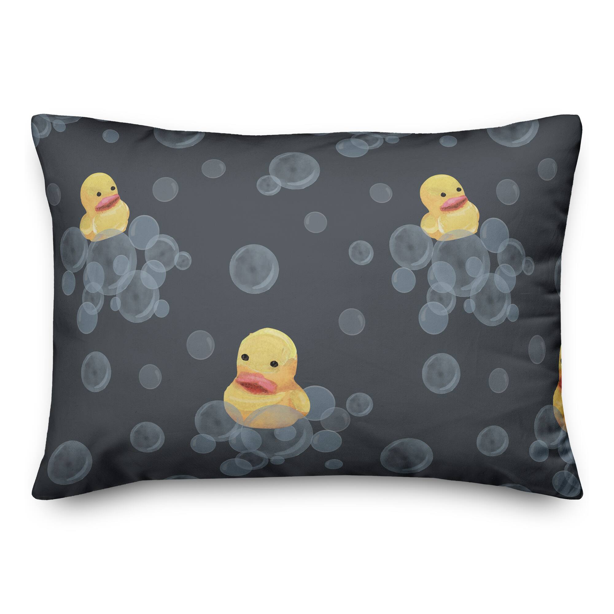 Rubber Duckies Throw Pillow