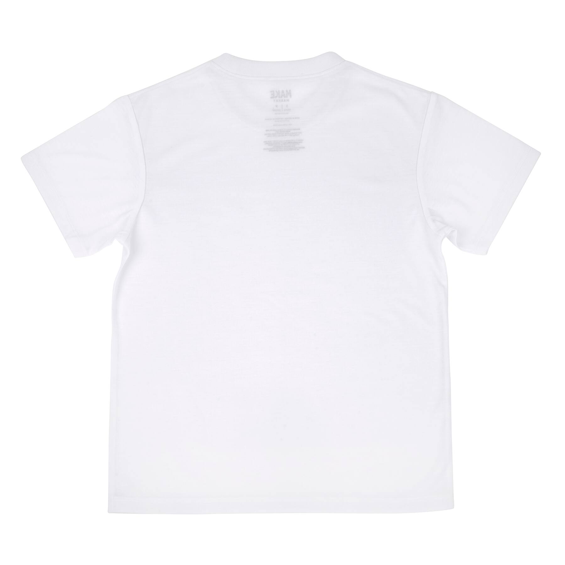 White Youth Polyester Crew Neck T-Shirt by Make Market