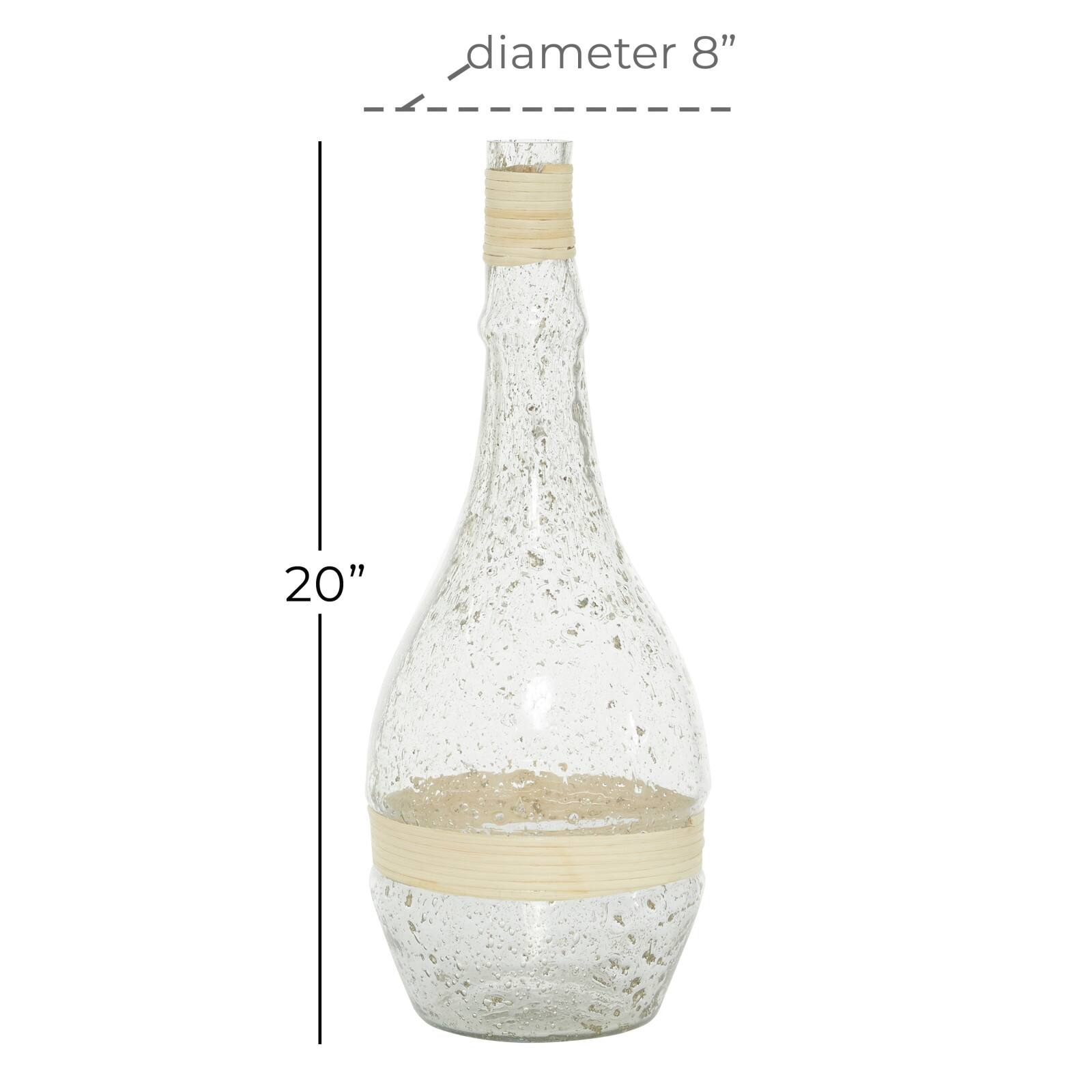 20" Clear Glass Coastal Vase
