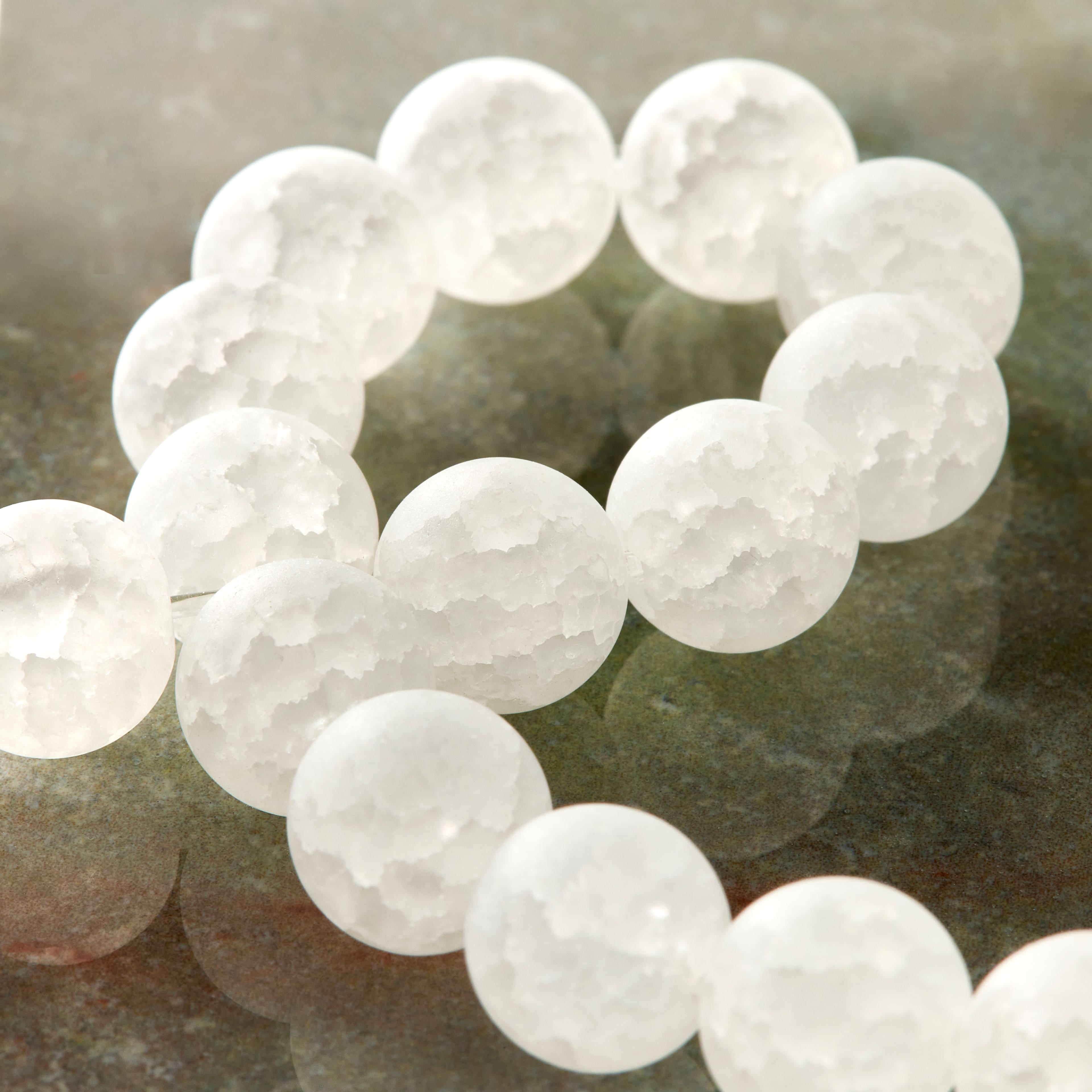 White Quartz Round Beads, 10mm by Bead Landing™