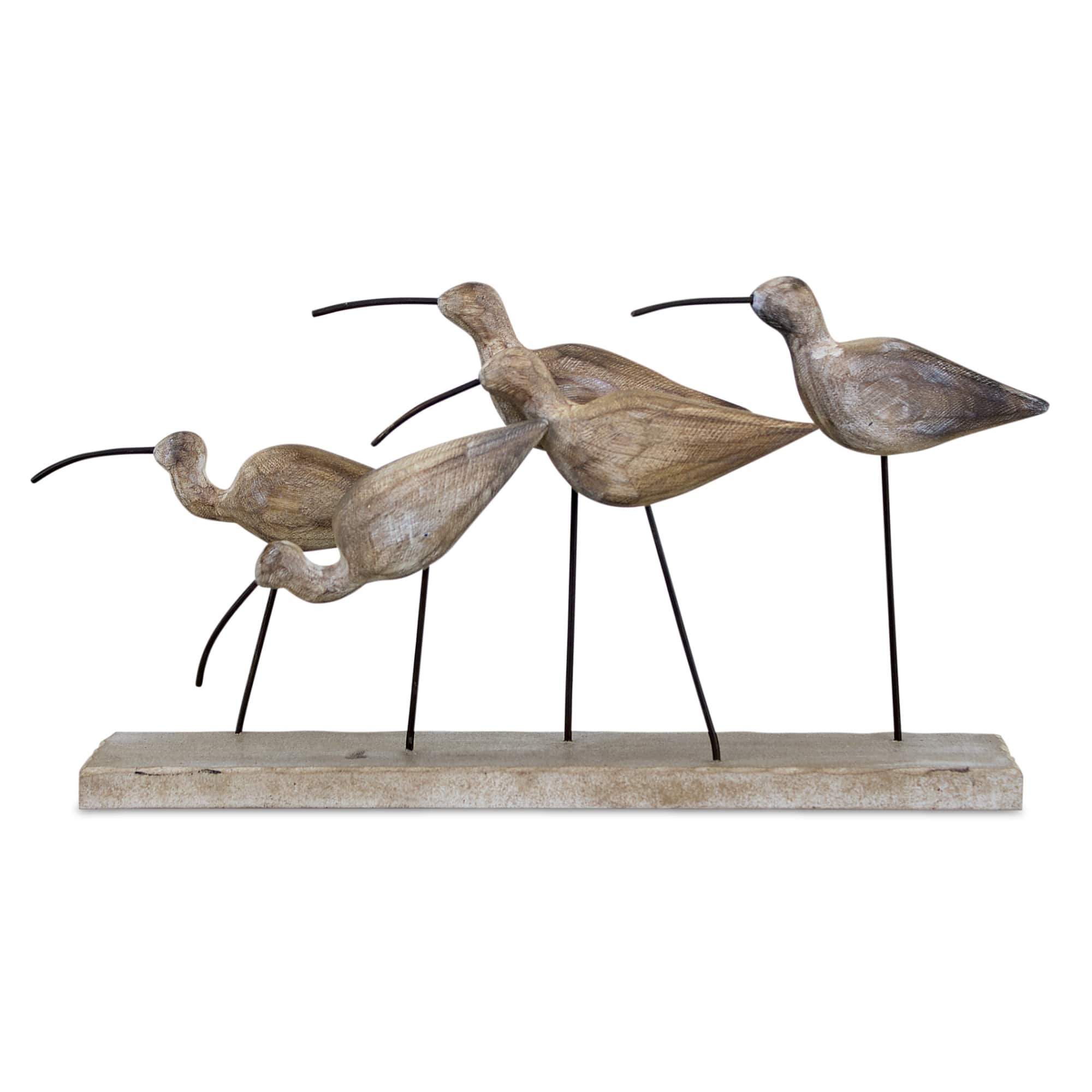 13" Wooden Bird Sculpture
