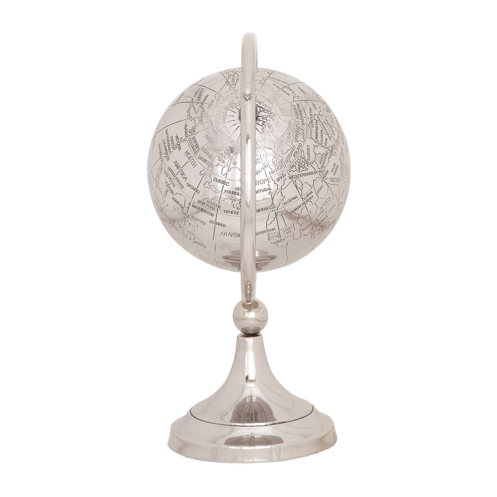 13" Silver Aluminum Glam Globe