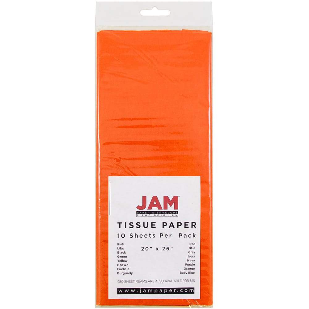 JAM Paper 20" x 26" Tissue Paper, 2 Packs of 10 Sheets