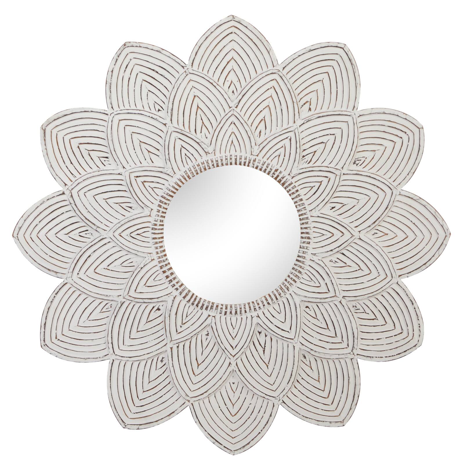 48" White Vintage Wall Mirror