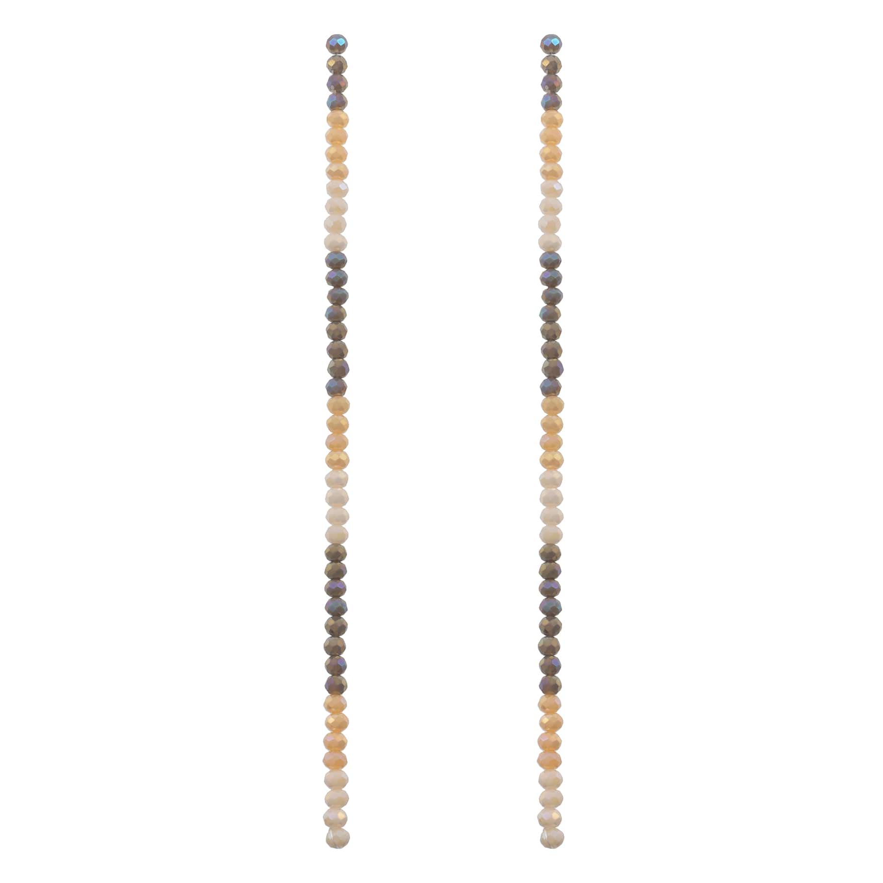 12 Pack: Gray & White Glass Rondelle Beads, 3mm by Bead Landing™