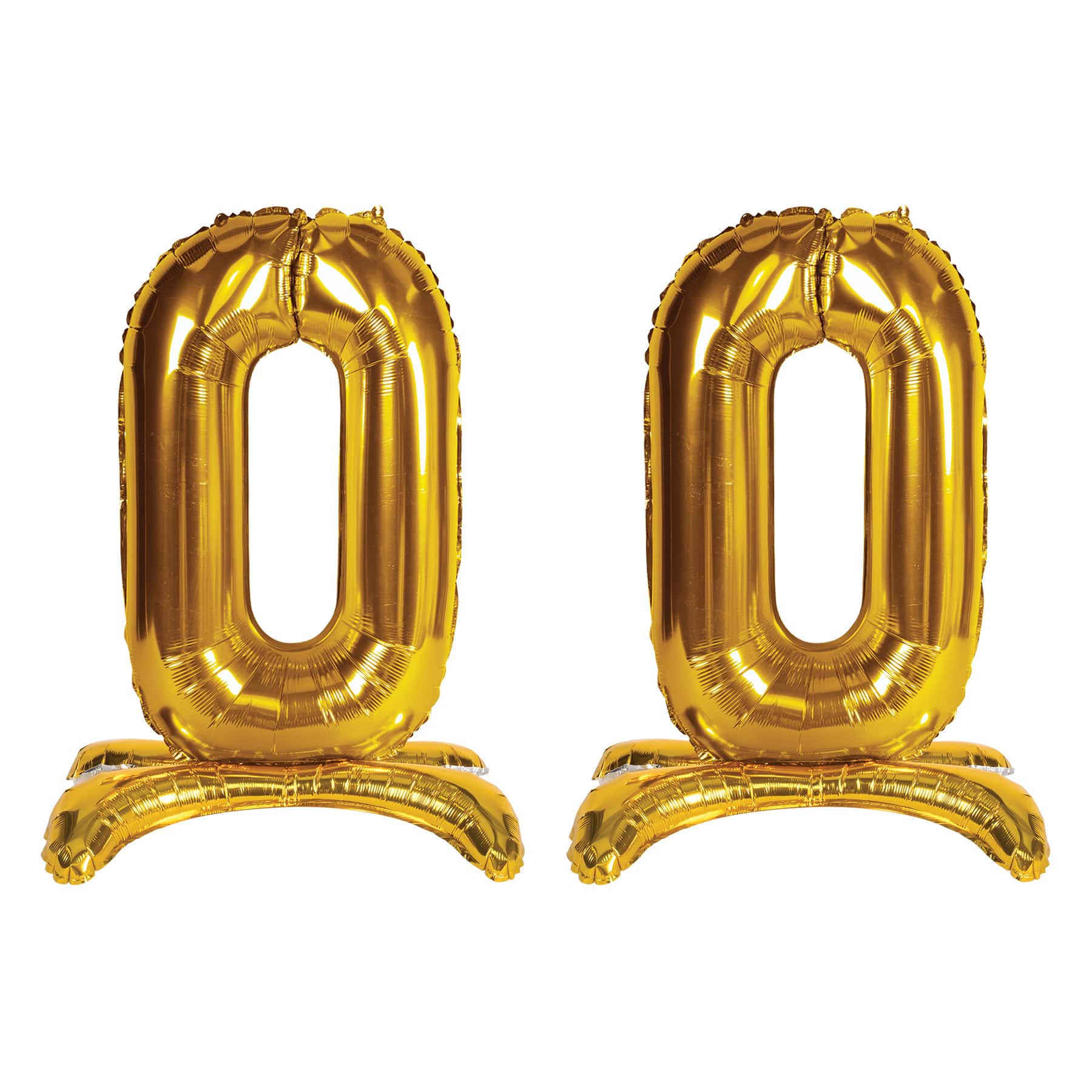 Beistle 26" Gold Self-Standing Foil Balloon Numbers, 2ct.