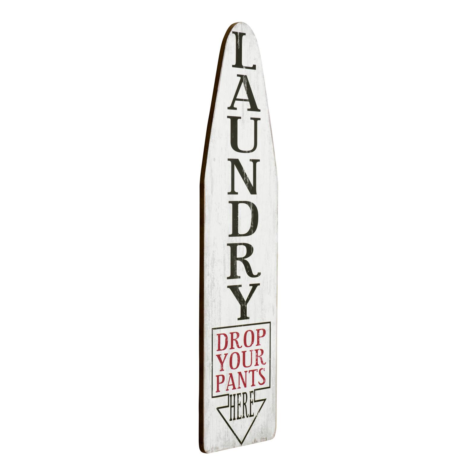 Hello Honey® White Laundry Ironing Board Shaped Wood Sign