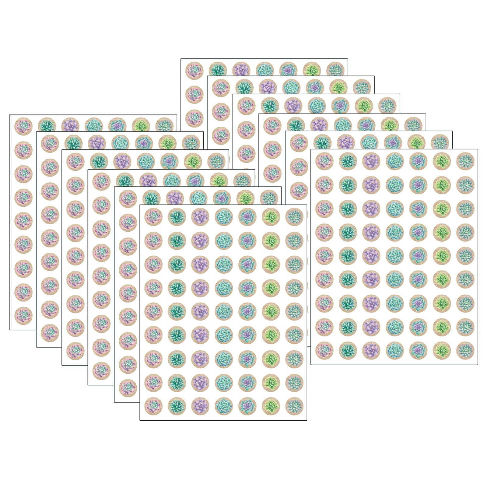 Teacher Created Resources Mini Rustic Bloom Stickers, 12 Packs of 378