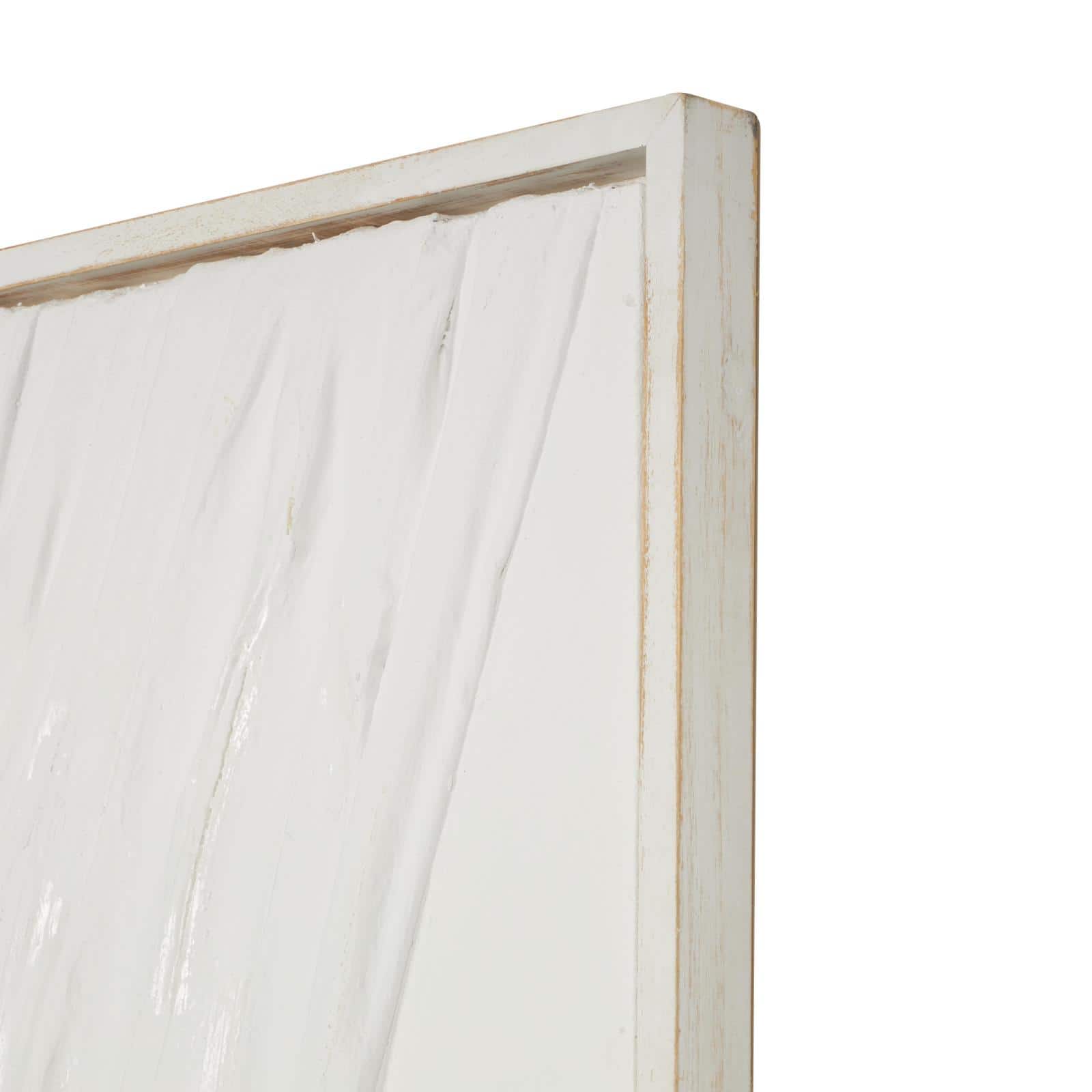 19.5" x 70.5" Cream Abstract Dimensional Wavy Textured Wood Panel Wall Décor Set