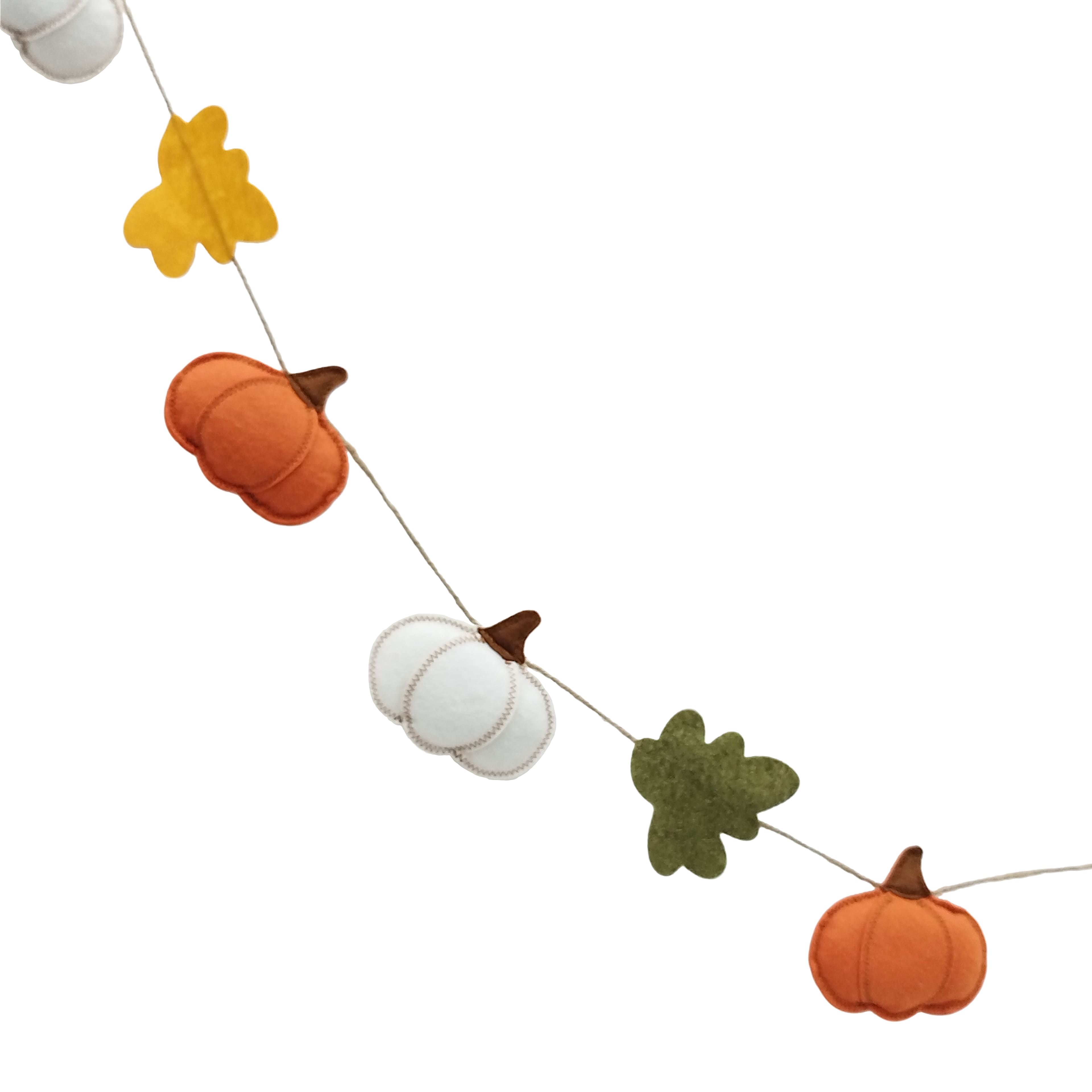 6ft. Orange & White Fabric Pumpkin Garland by Ashland®