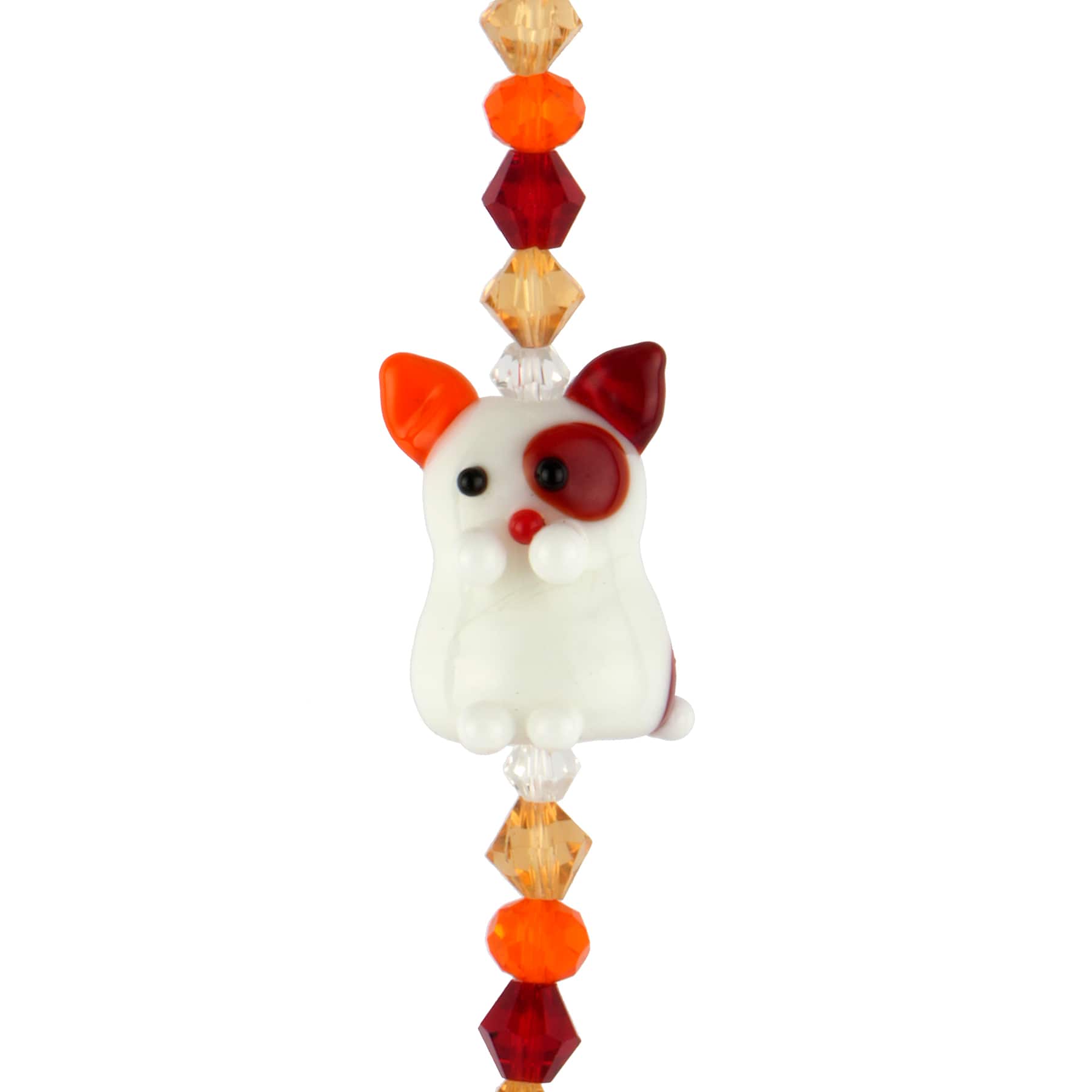 Lampwork Glass Calico Cat Beads by Bead Landing™