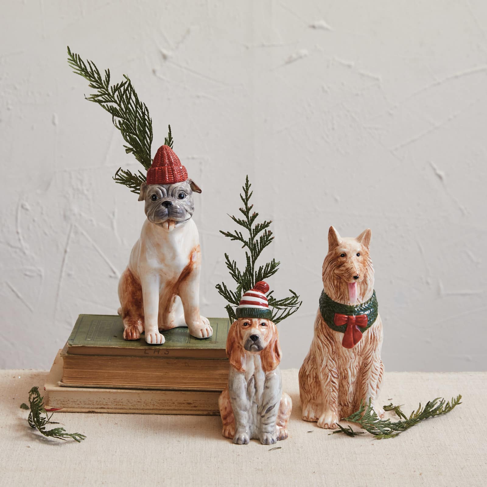 Hello Honey® 5" Hand-Painted Stoneware Bulldog in Hat Vase