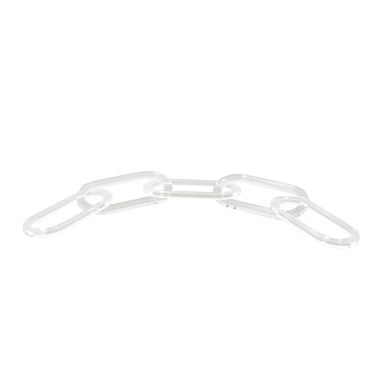 27" Clear Acrylic Plastic Chain Oval Link Sculpture