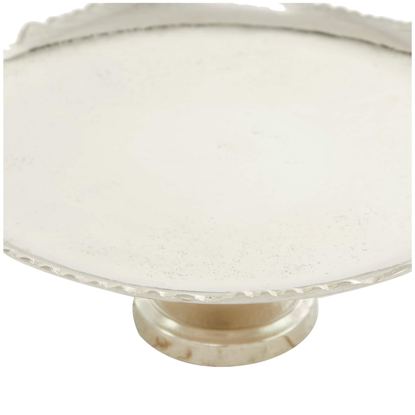 CosmoLiving by Cosmopolitan 16" Silver Aluminum Cake Stand