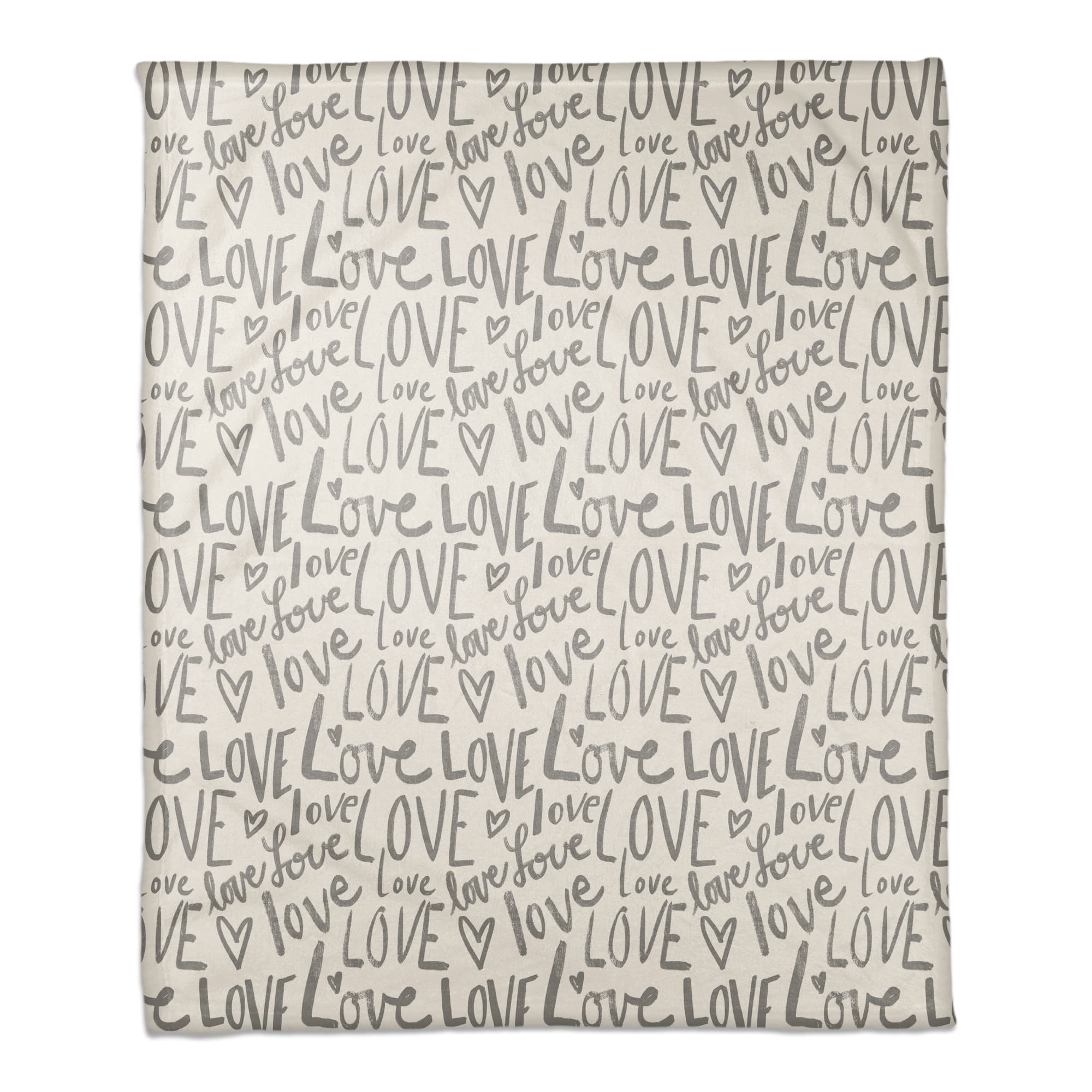 Love Typography 50" x 60" Coral Fleece Blanket