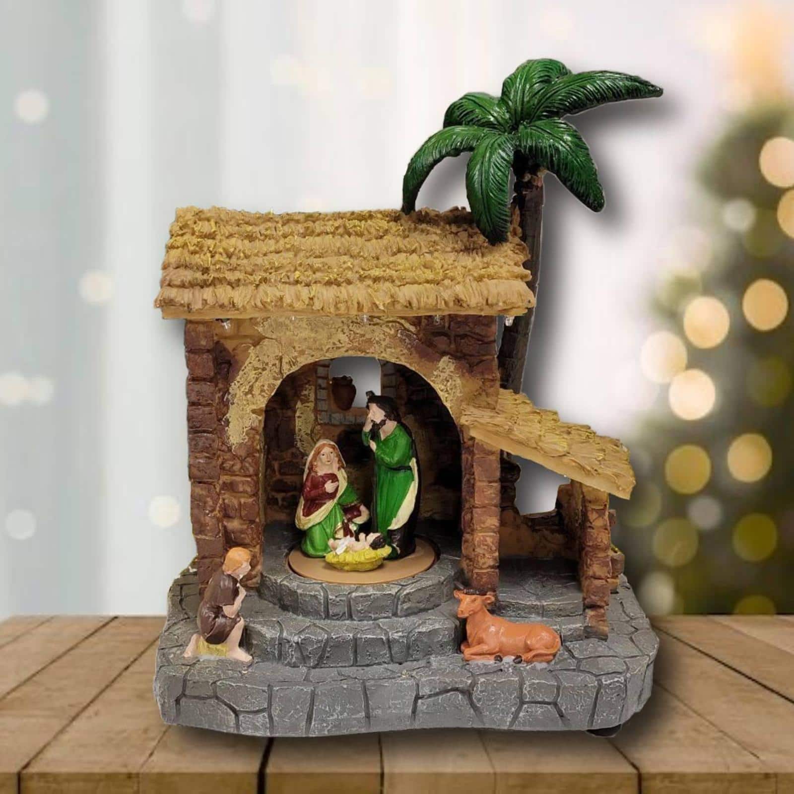 Wizardi 20" Christmas Village Traditional Stale Nativity Scene Decoration
