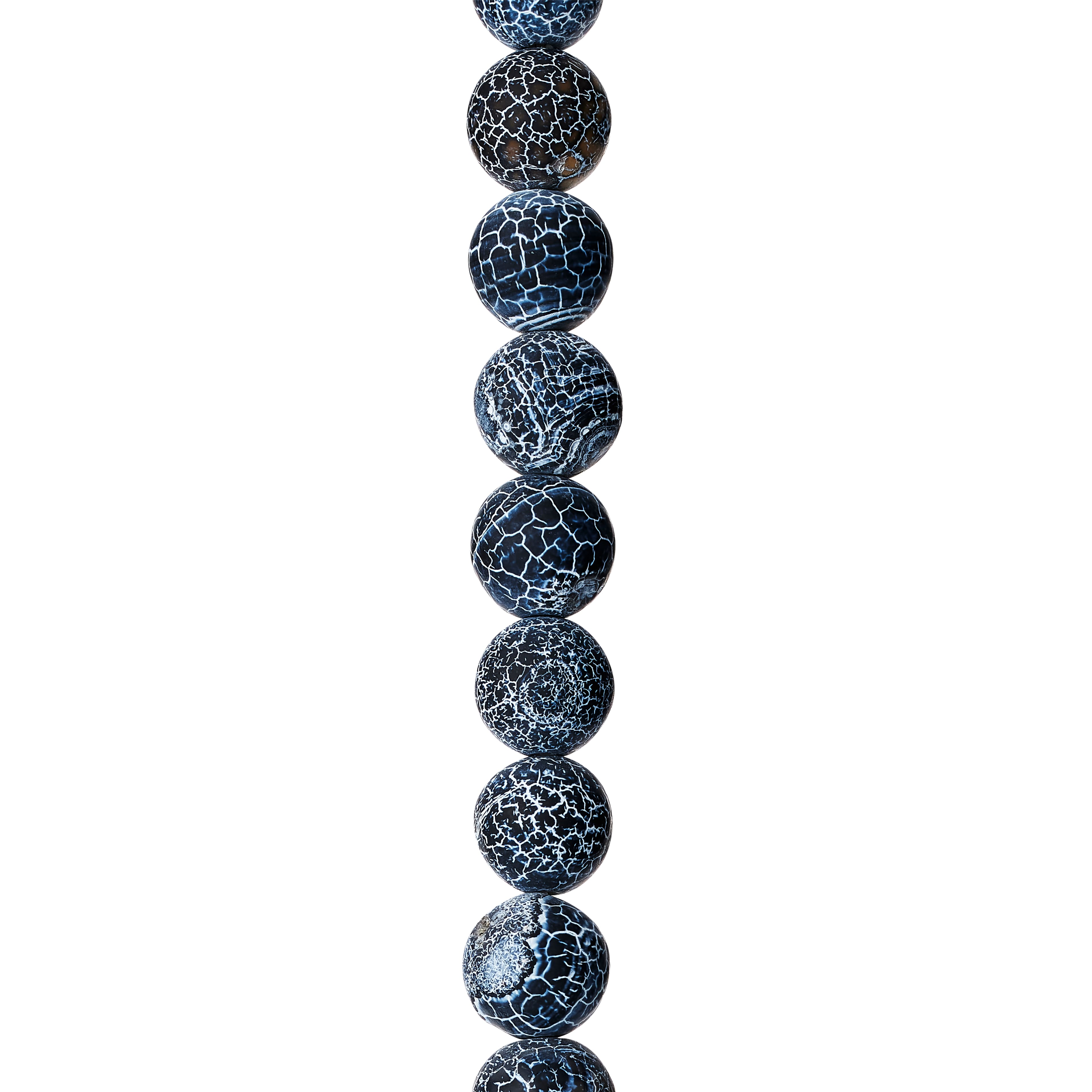 12 Pack: Gray Crackle Agate Round Beads, 10mm by Bead Landing™