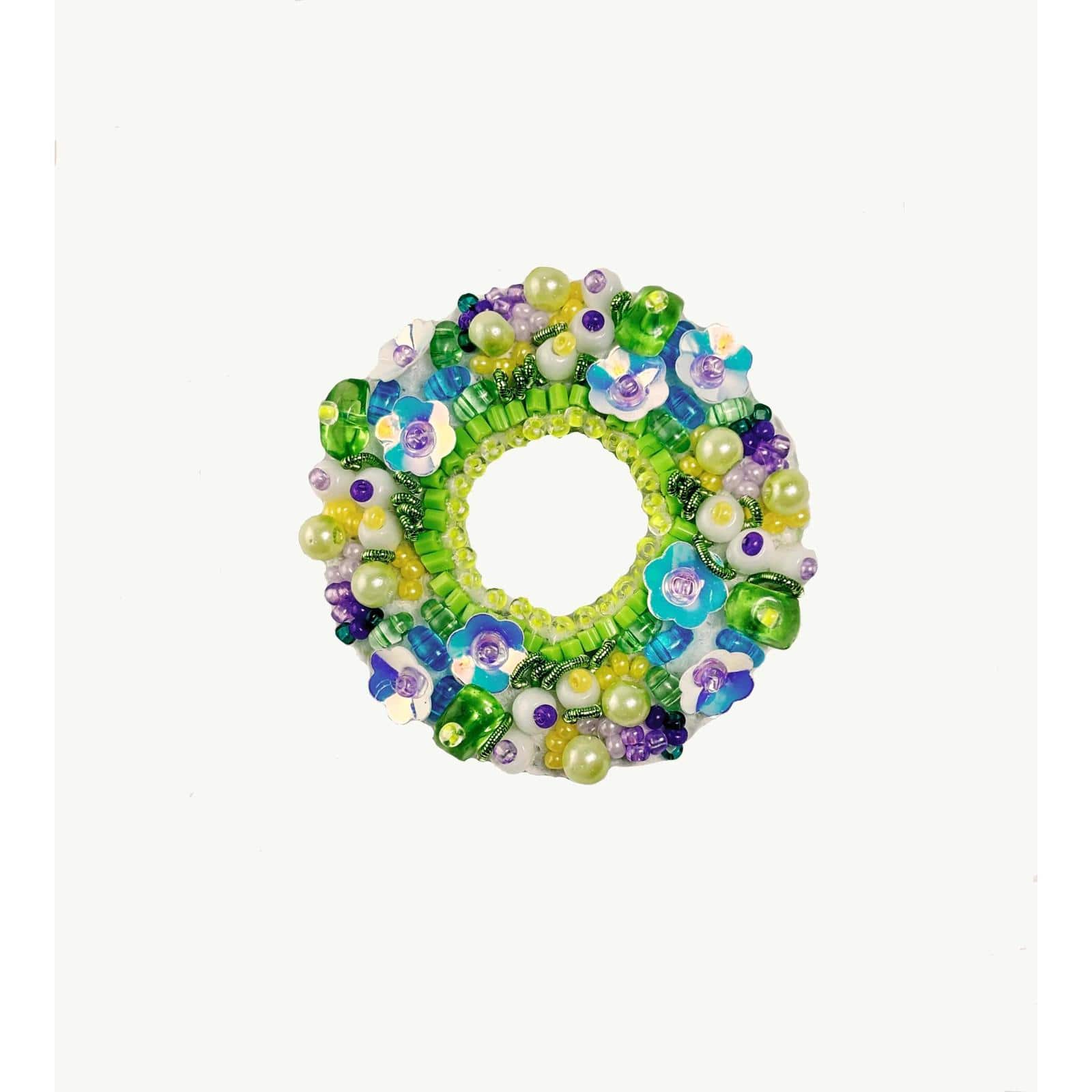 Crystal Art Brooch Spring Wreath Beadwork Kit