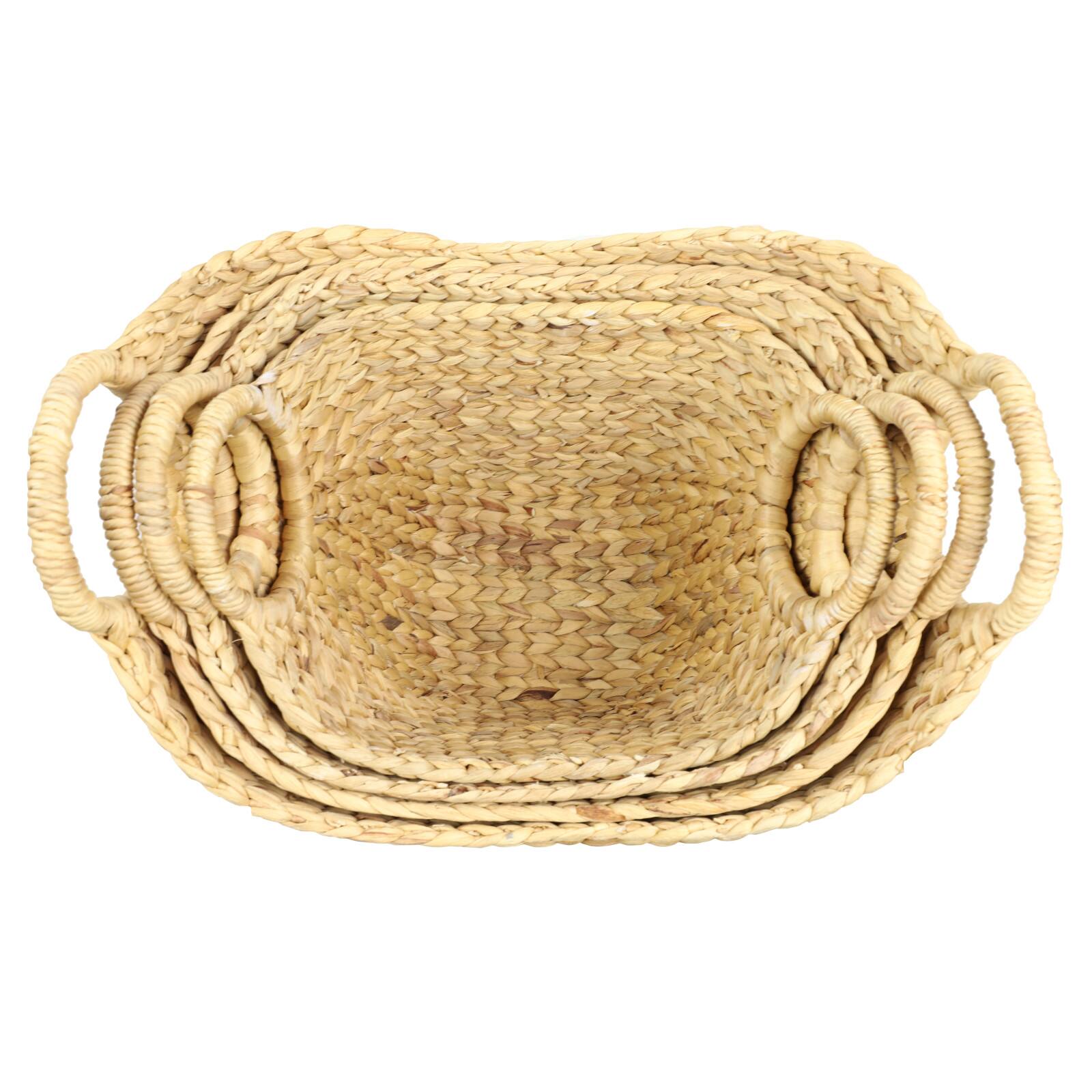 CosmoLiving by Cosmopolitan Brown Seagrass Contemporary Storage Basket Set
