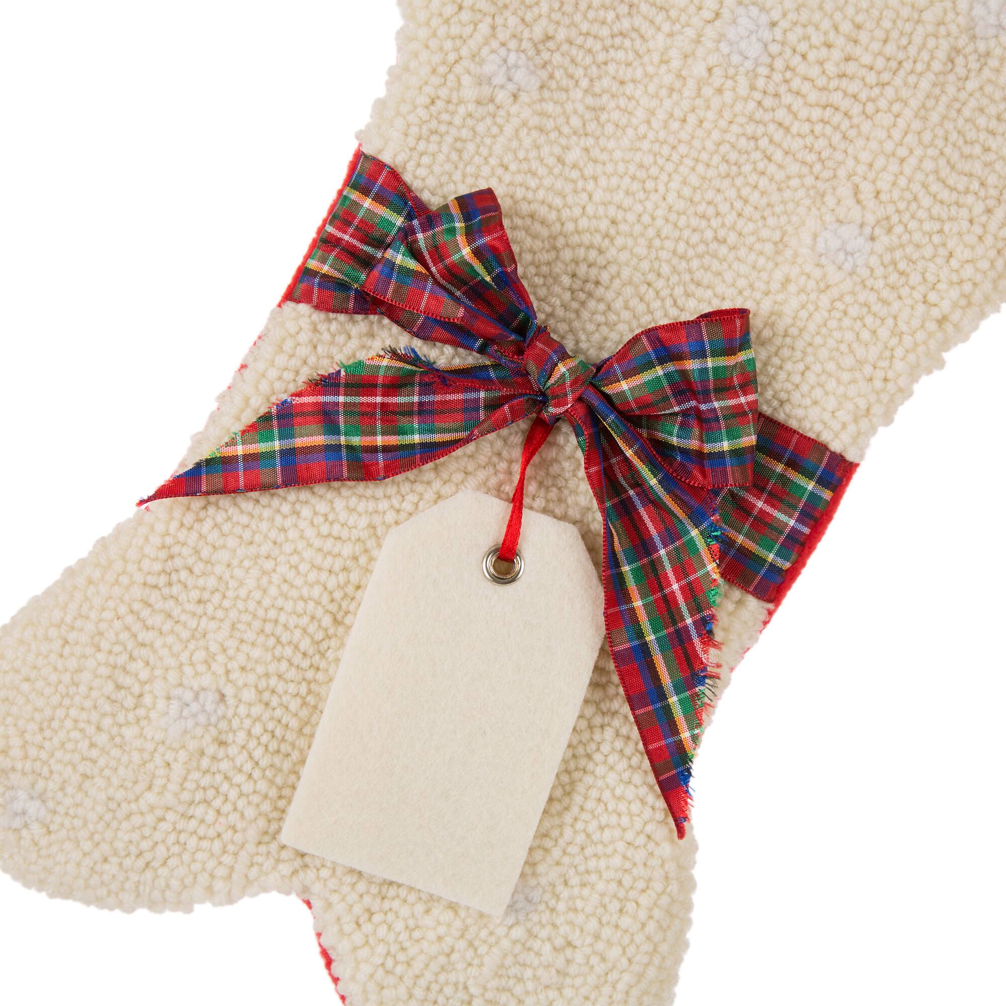 Glitzhome® 12.5" Bone Shape Hooked Stockings