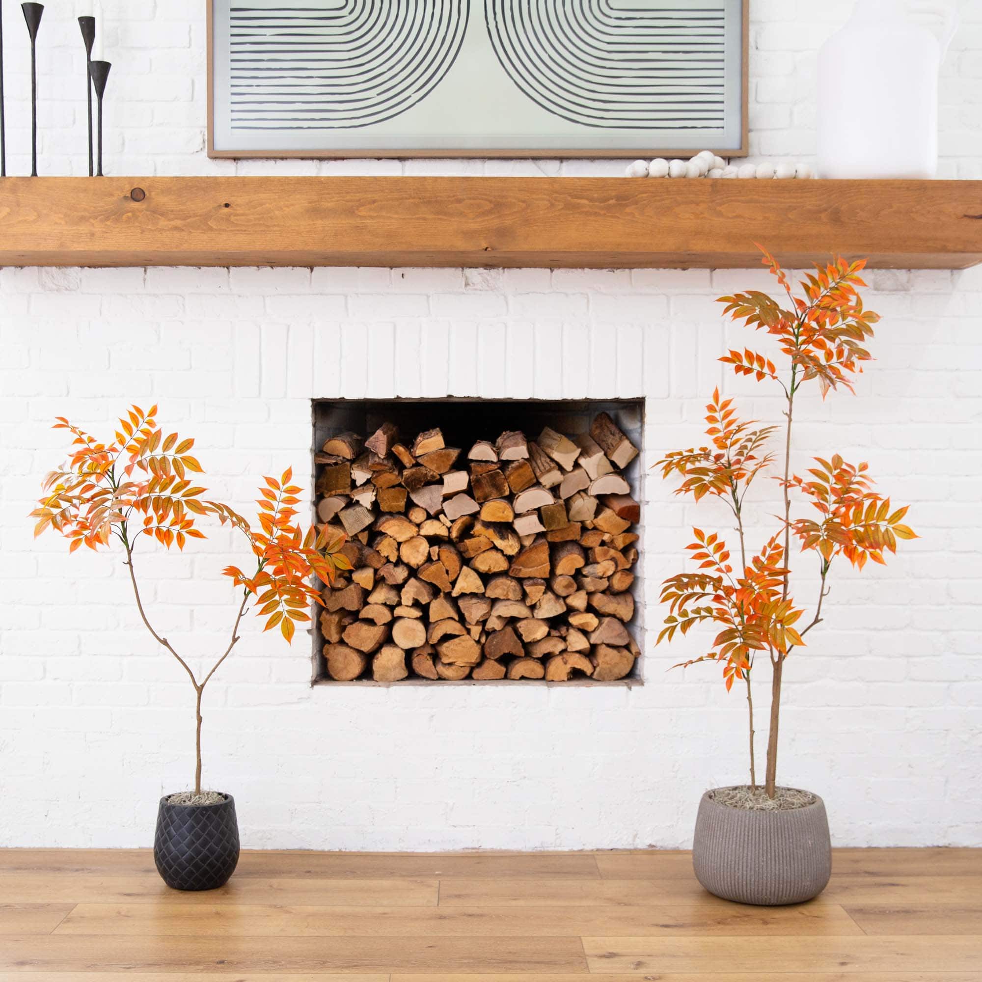 5ft. Autumn Minimalist Sumac Artificial Fall Tree