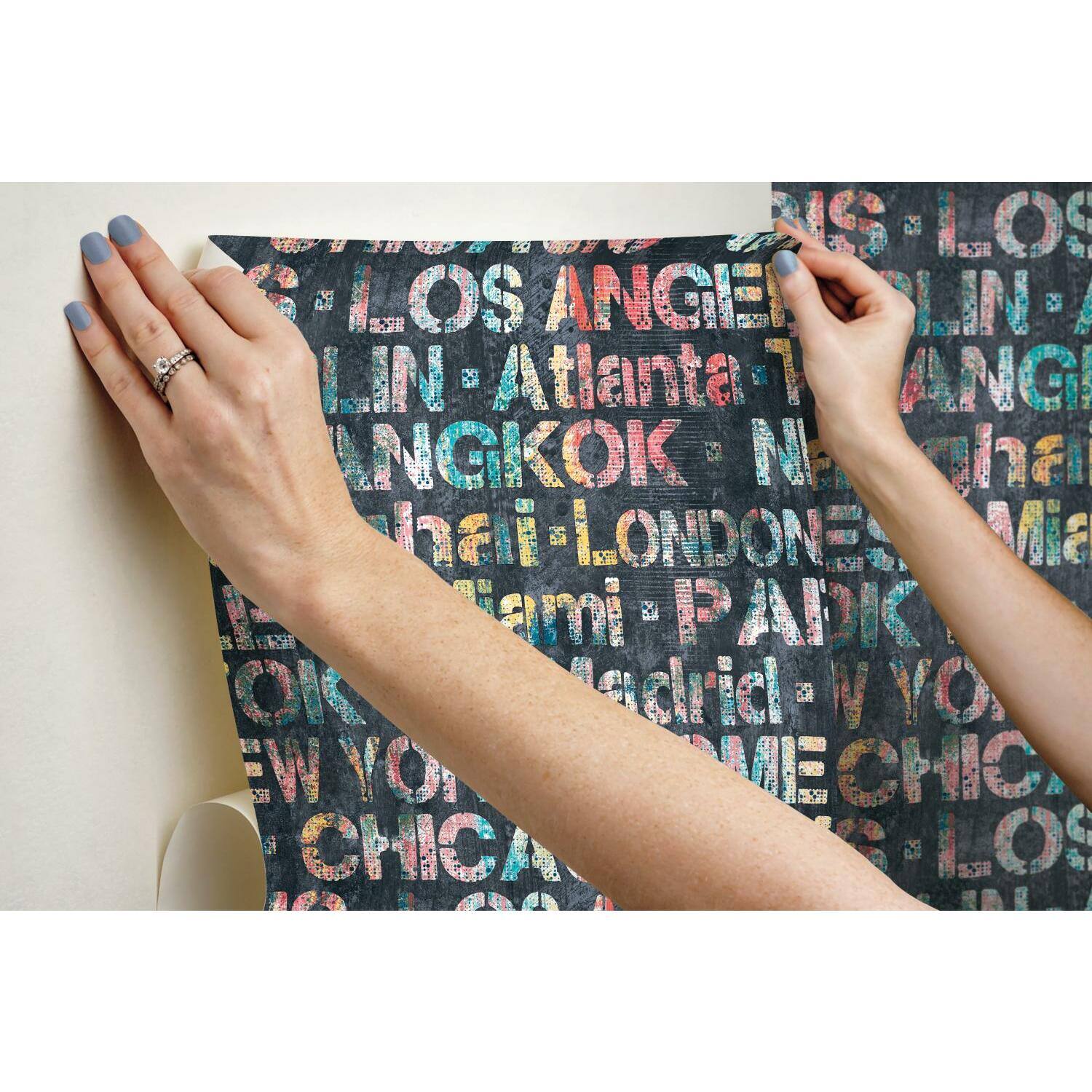 RoomMates Cities Of The World Peel & Stick Wallpaper