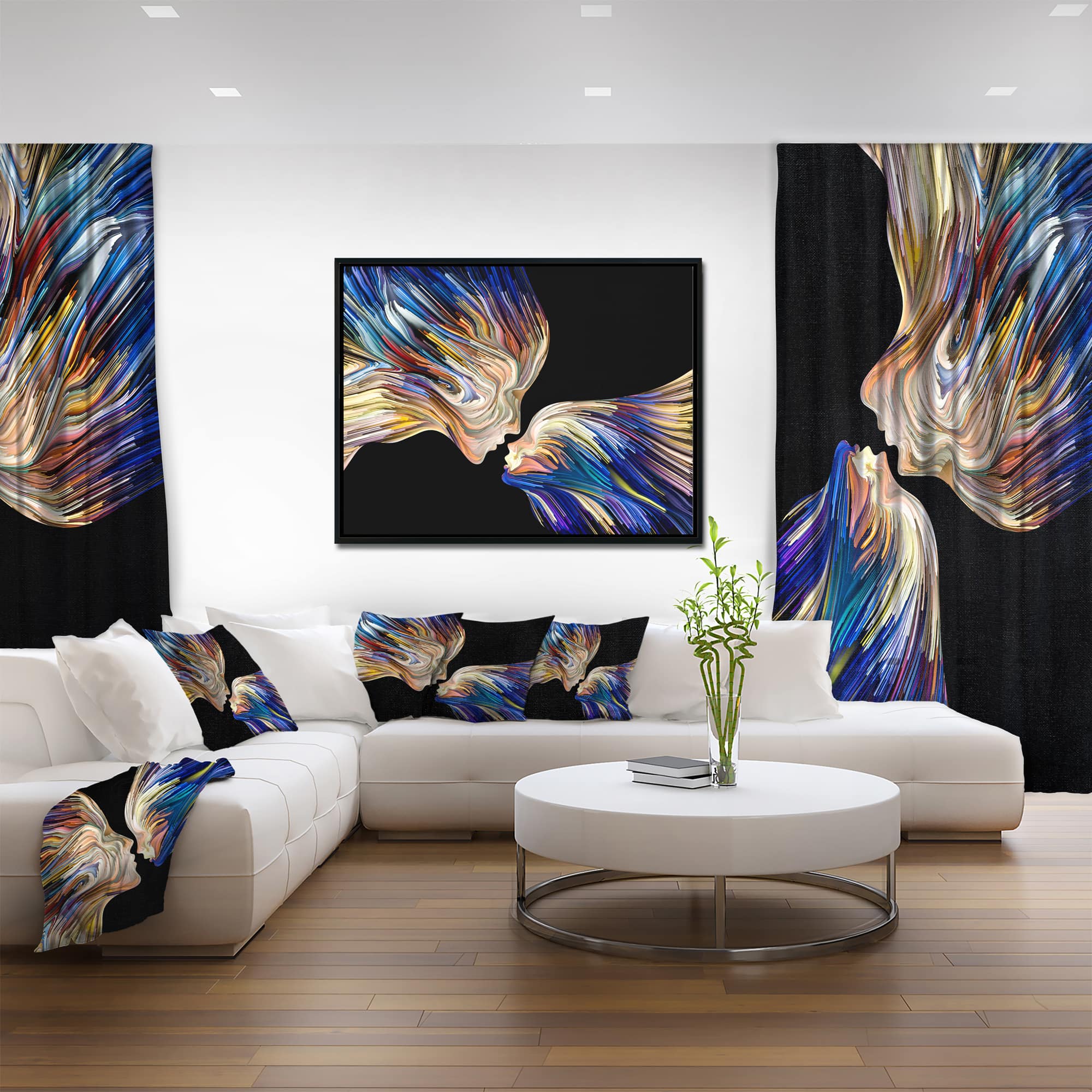 Designart - Metaphorical Mind Painting - Sensual Framed Canvas Art Print